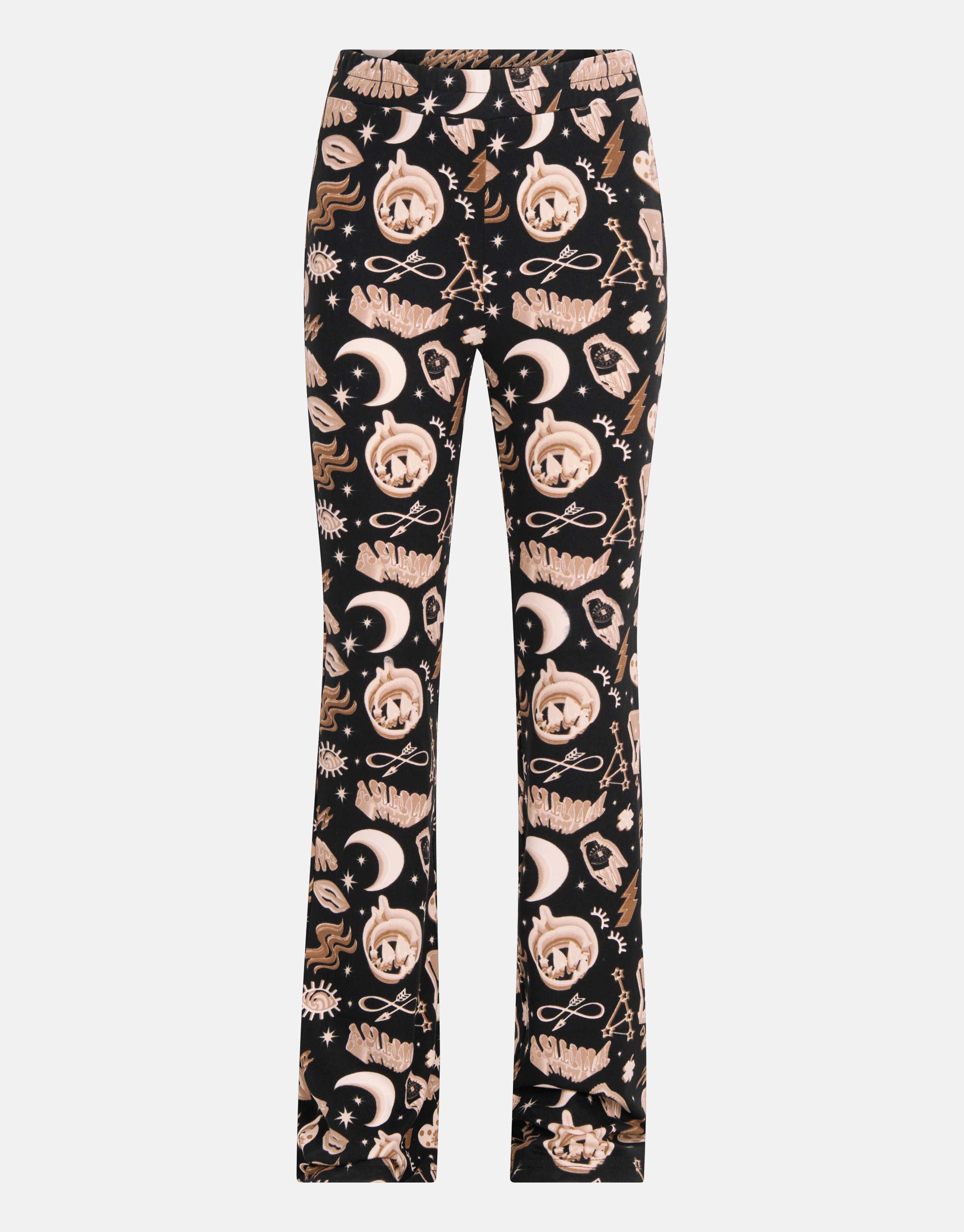 Printed Flared Broek Bruin SHOEBY GIRLS