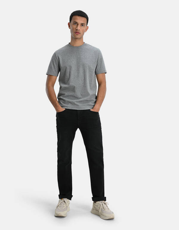 Straight Washed Jeans Schwarz Länge 32 Refill