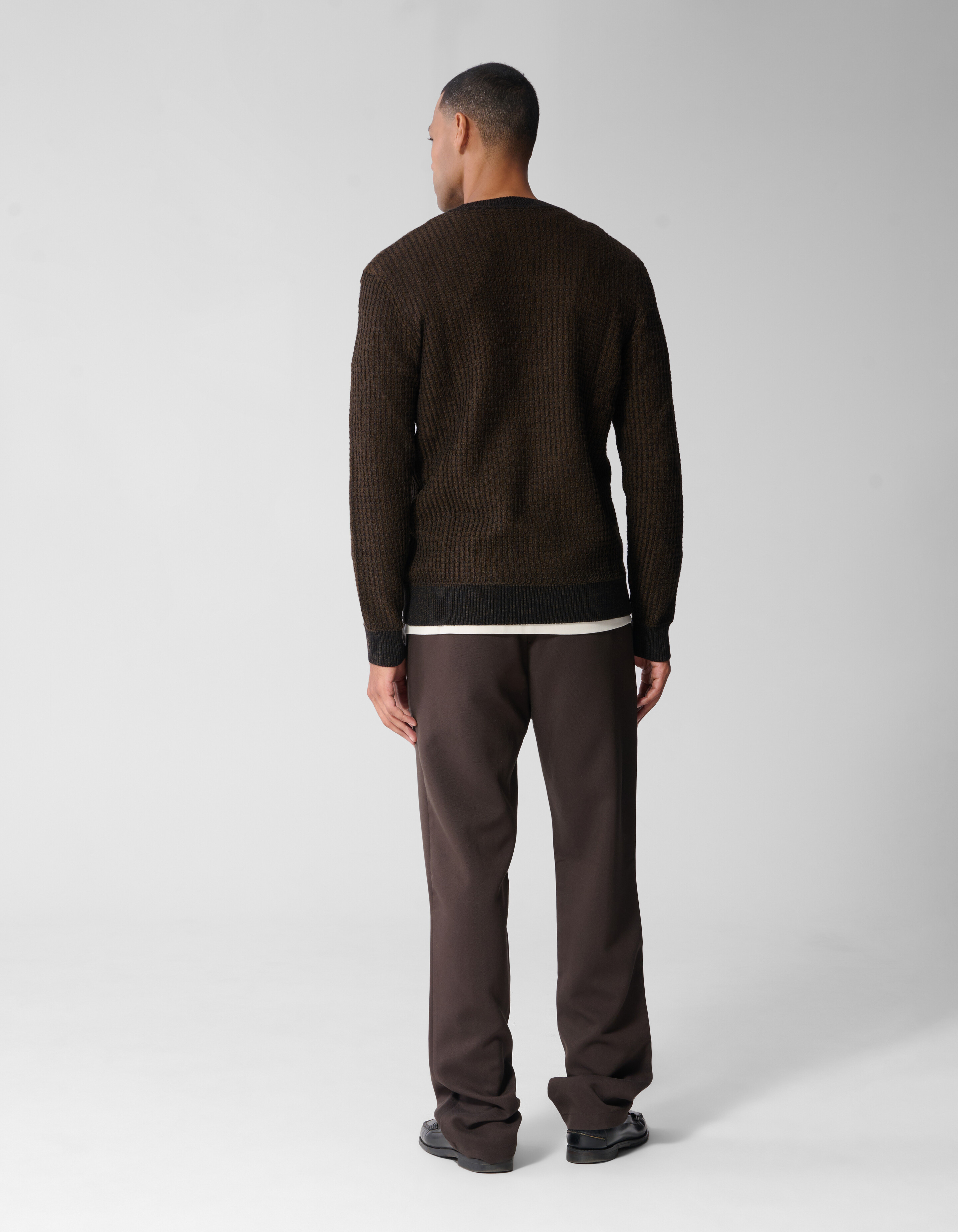 Waffel Strickpullover Mit Rundhalsausschnitt Dunke SHOEBY MEN