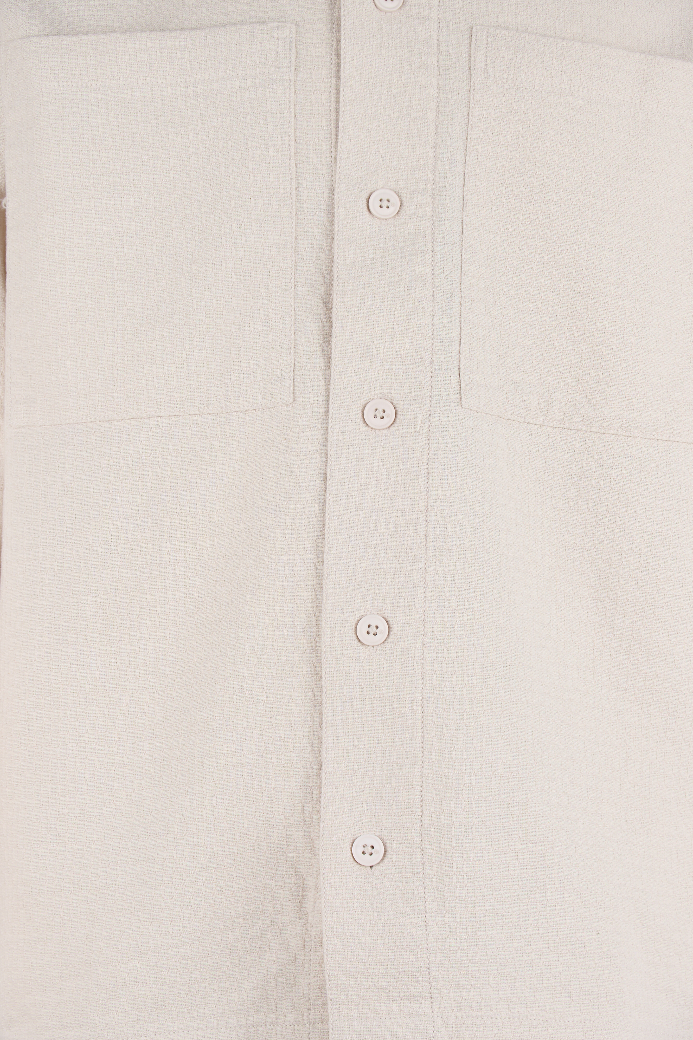 Block-Jacquard-Overshirt Hellgrau SHOEBY MEN