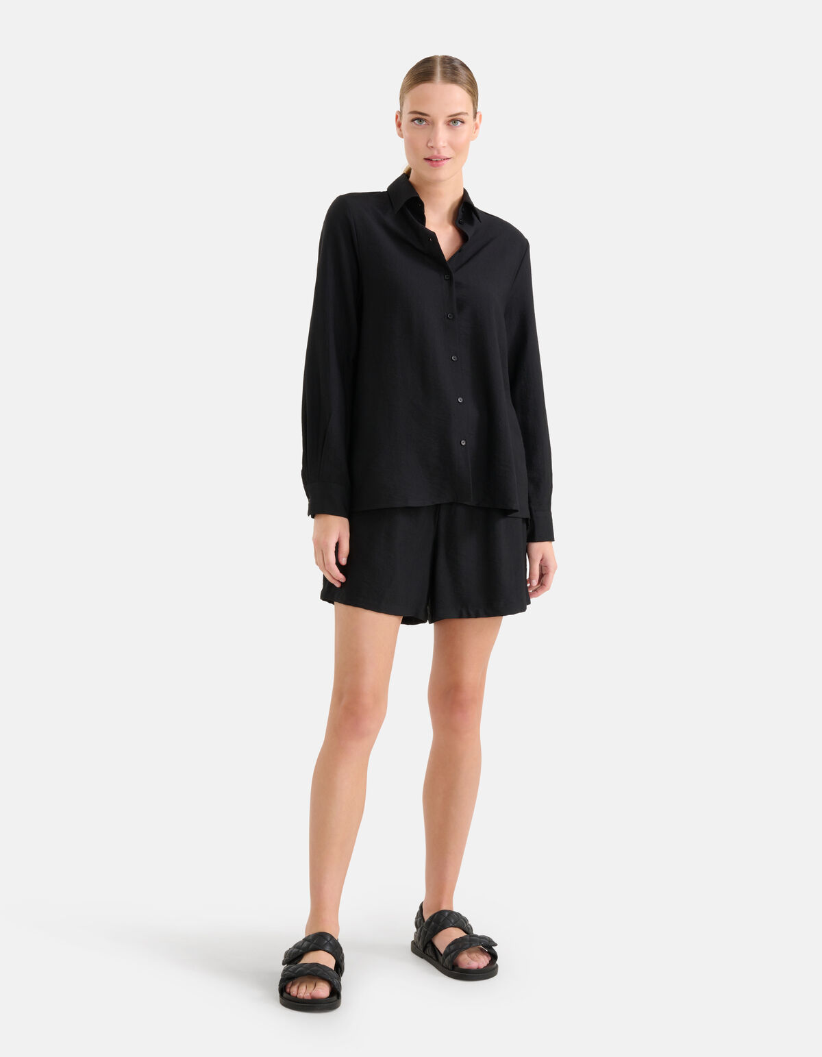 Strukturierte Bluse Schwarz SHOEBY WOMEN