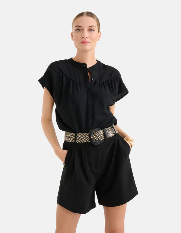 Relaxed Fit Top Schwarz SHOEBY WOMEN