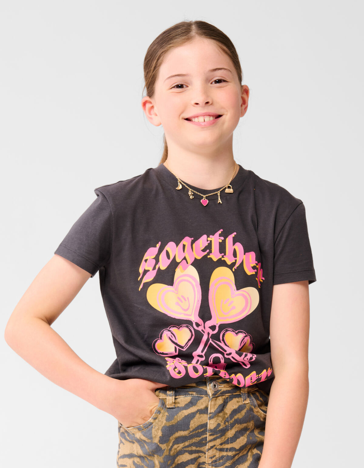 Together Artwork T-shirt Dunkelgrau SHOEBY GIRLS