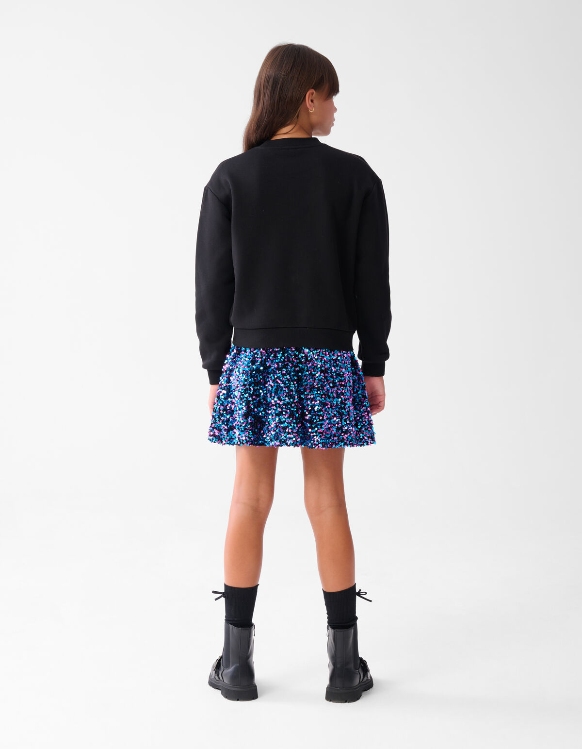 Strass Herz Pullover Schwarz SHOEBY GIRLS