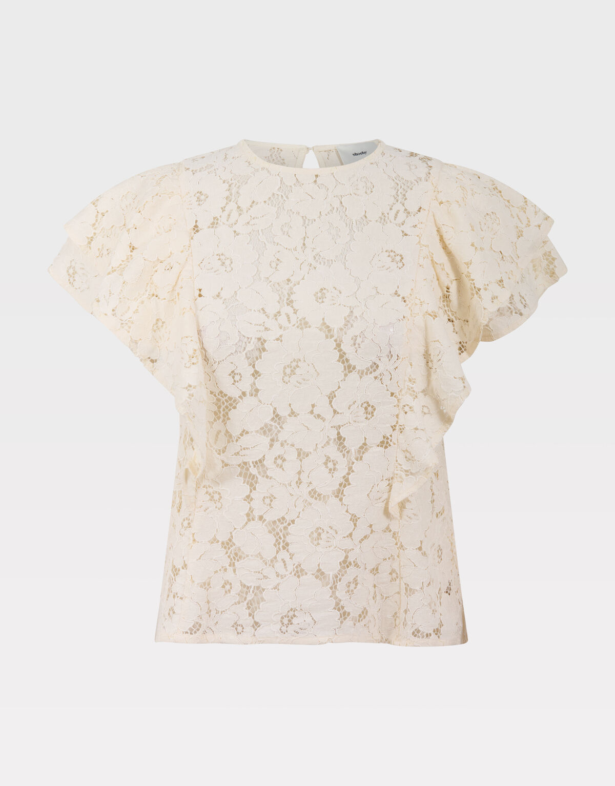 Kanten R&uuml;schentop Gebrochen Wei&szlig; SHOEBY WOMEN