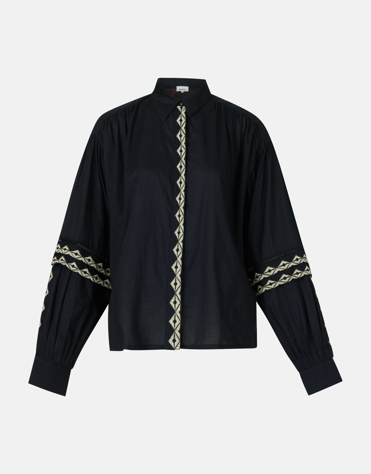 Bluse mit Stickerei Schwarz SHOEBY WOMEN