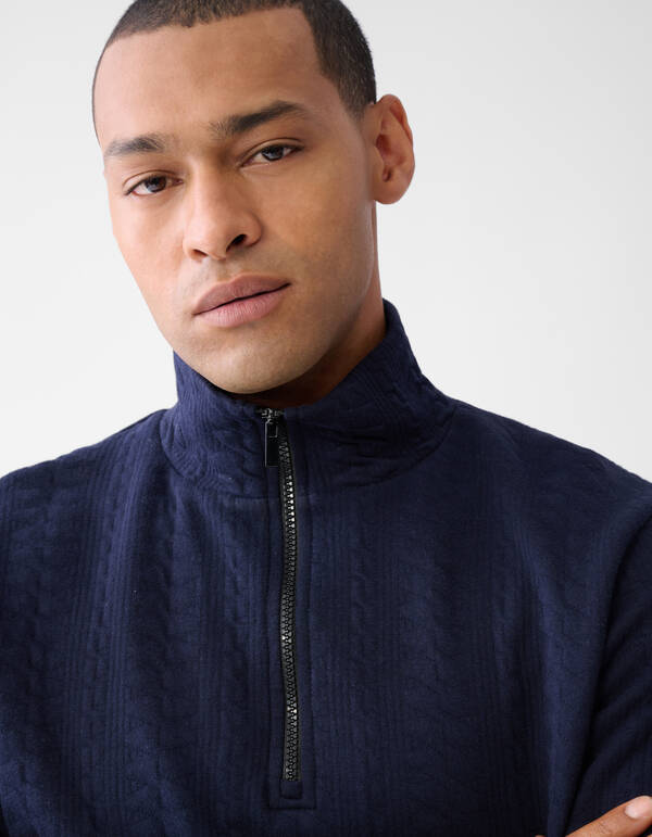 Pullover mit Reißverschluss Dunkelblau SHOEBY MEN