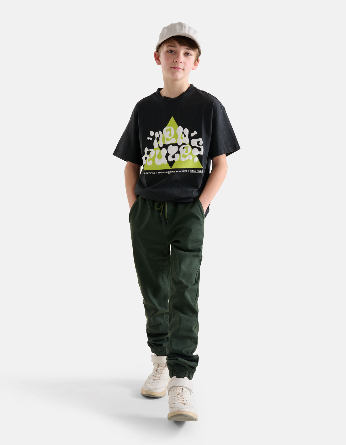 Bedrucktes T-shirt Dunkelgrau SHOEBY BOYS