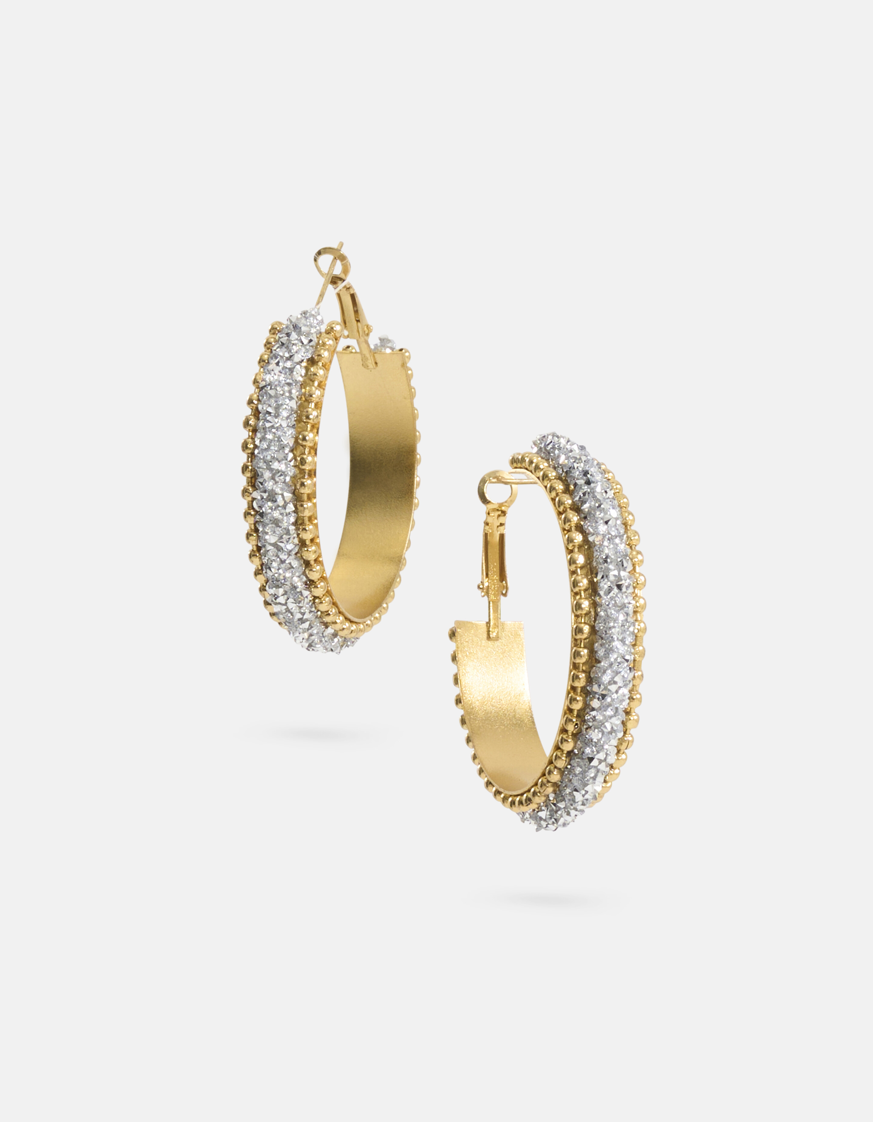 Strass-Ohrringe Gold SHOEBY ACCESSOIRES