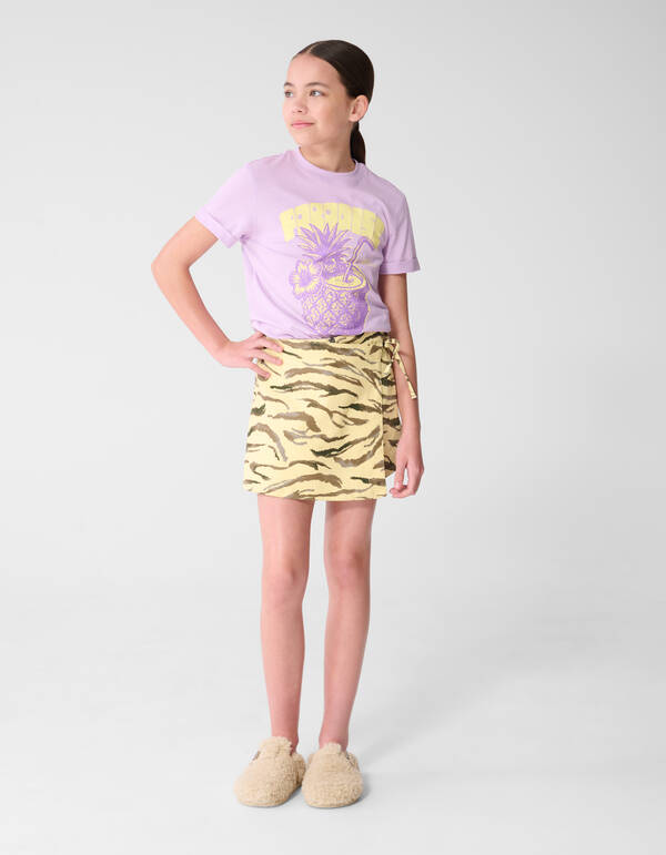 Paradise Artwork T-Shirt Helllila SHOEBY GIRLS