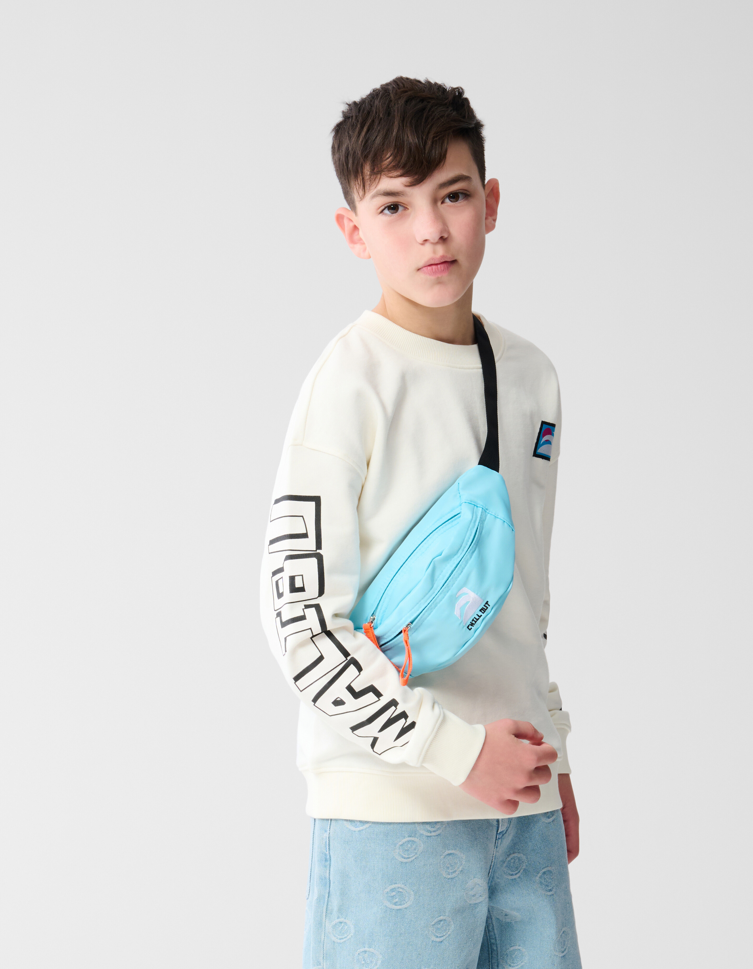 Wave Artwork Pullover Off White SHOEBY BOYS