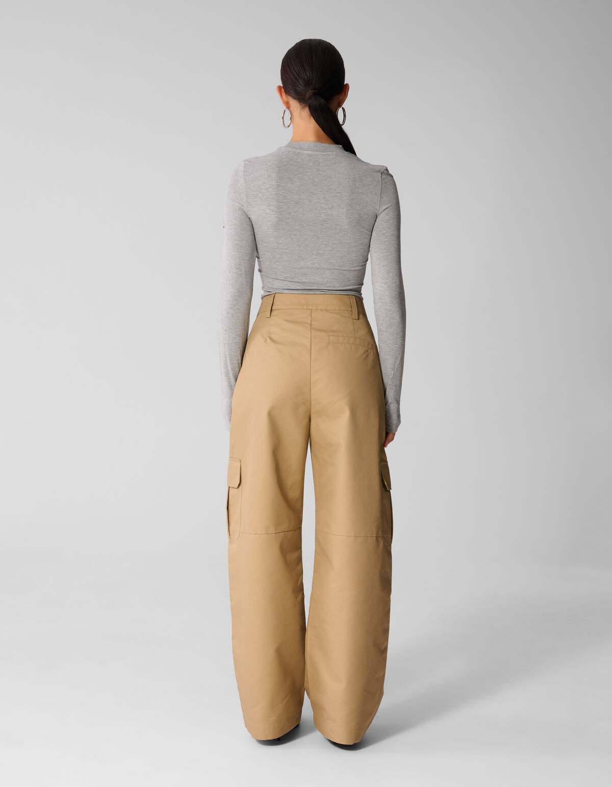 Drapierte Langarmshirt Grau By Anna SHOEBY WOMEN