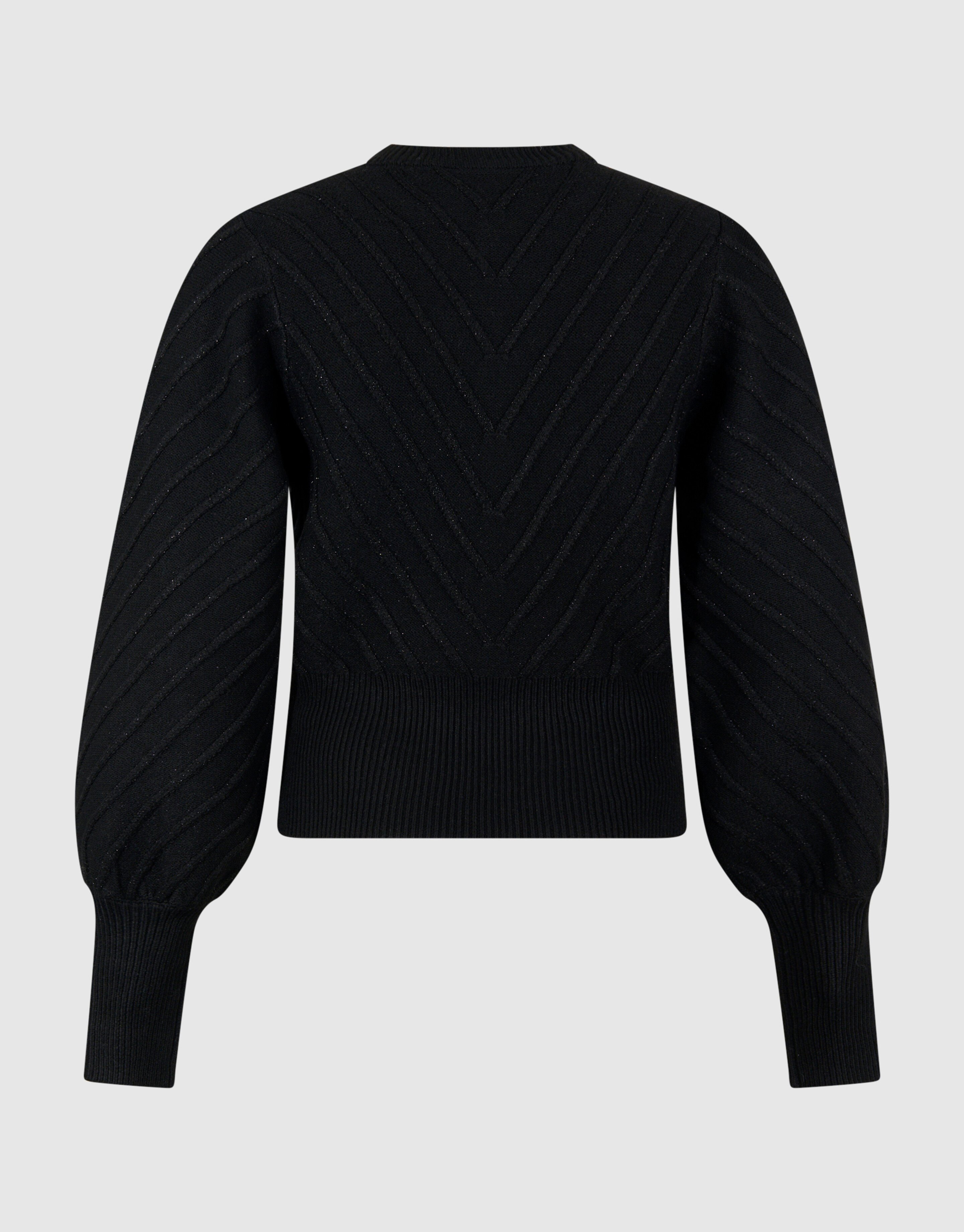 Schwarzer Glitzer-Strickpullover SHOEBY WOMEN