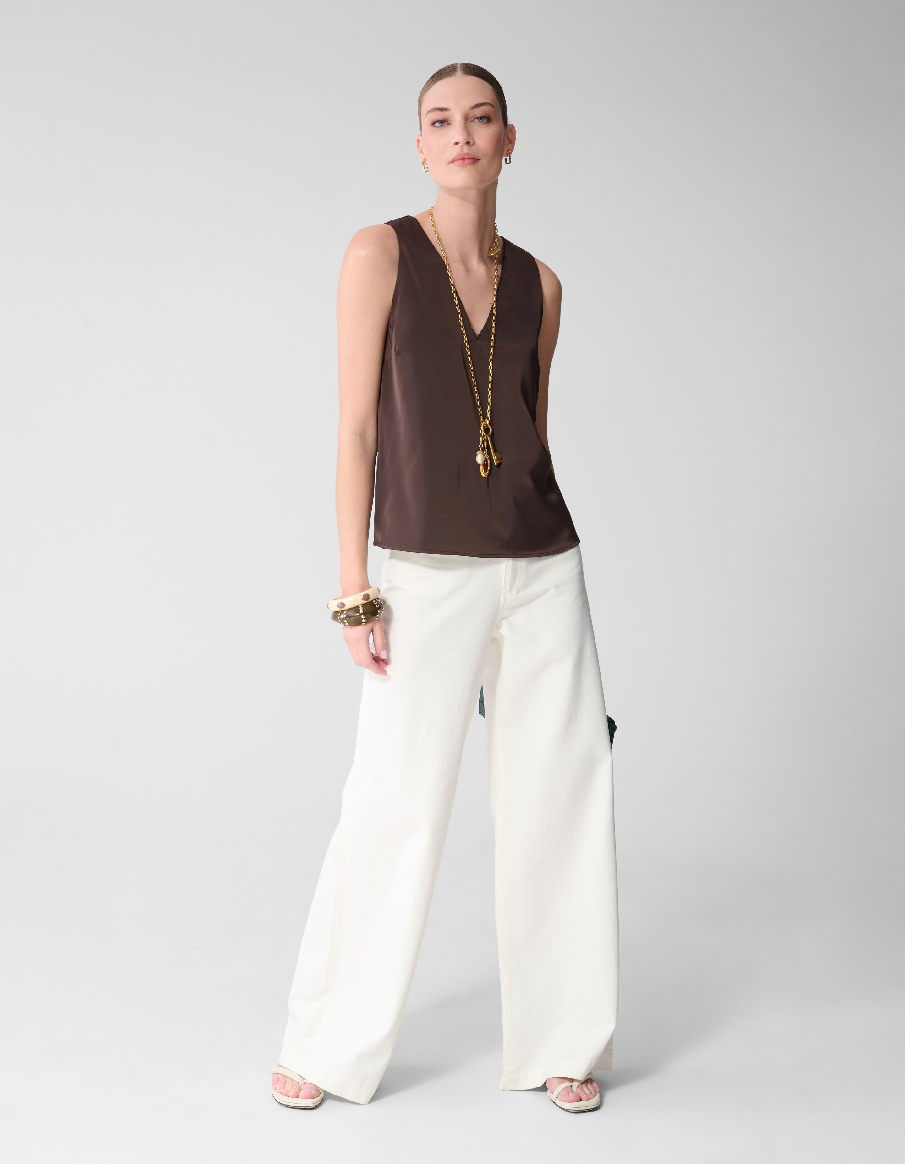 Satin Top Dunkelbraun Bei Mieke SHOEBY WOMEN