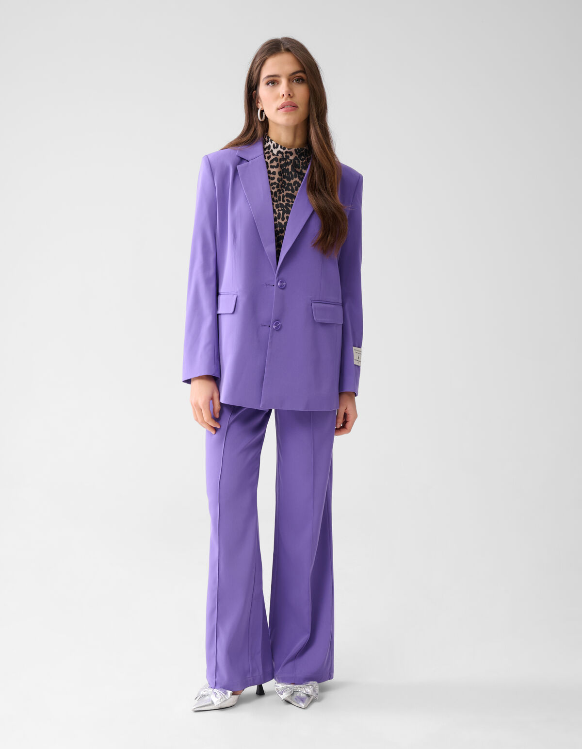 Basic Hose mit weitem Bein Lila SHOEBY WOMEN