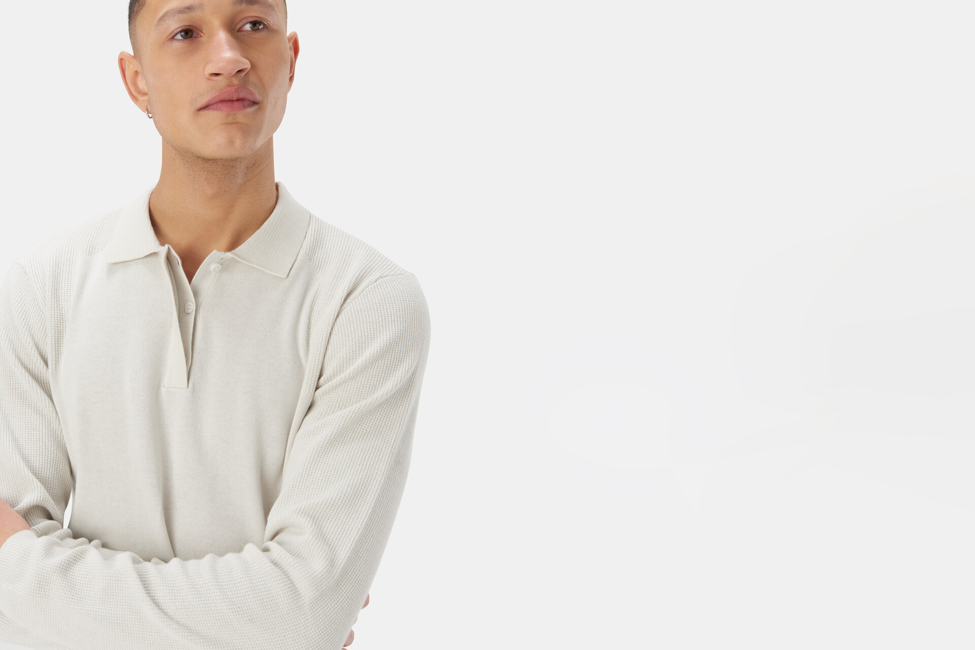 Waffel-Polo-Pullover REFILL