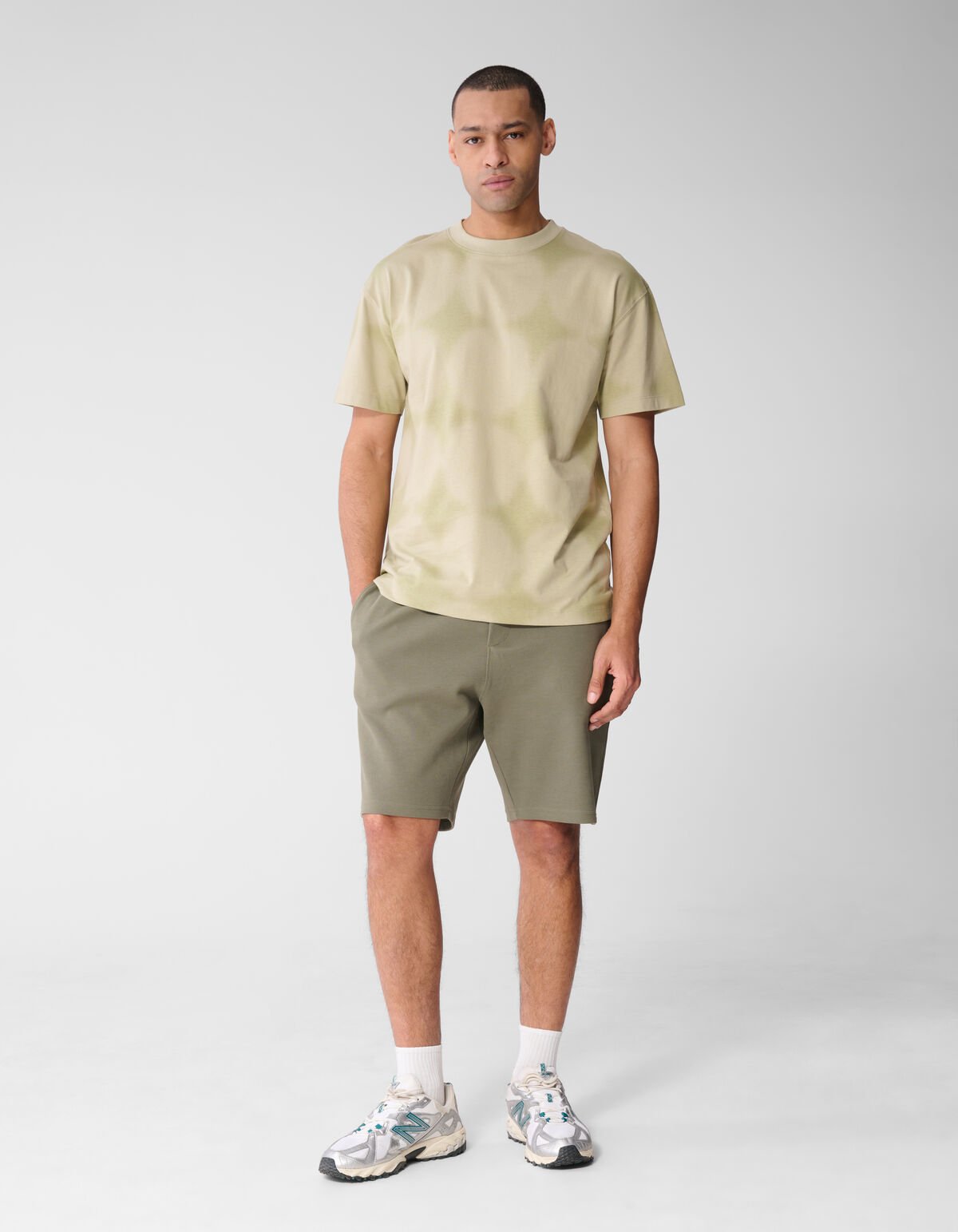 All Over Spark Artwork T-Shirt Hellgr&uuml;n SHOEBY MEN