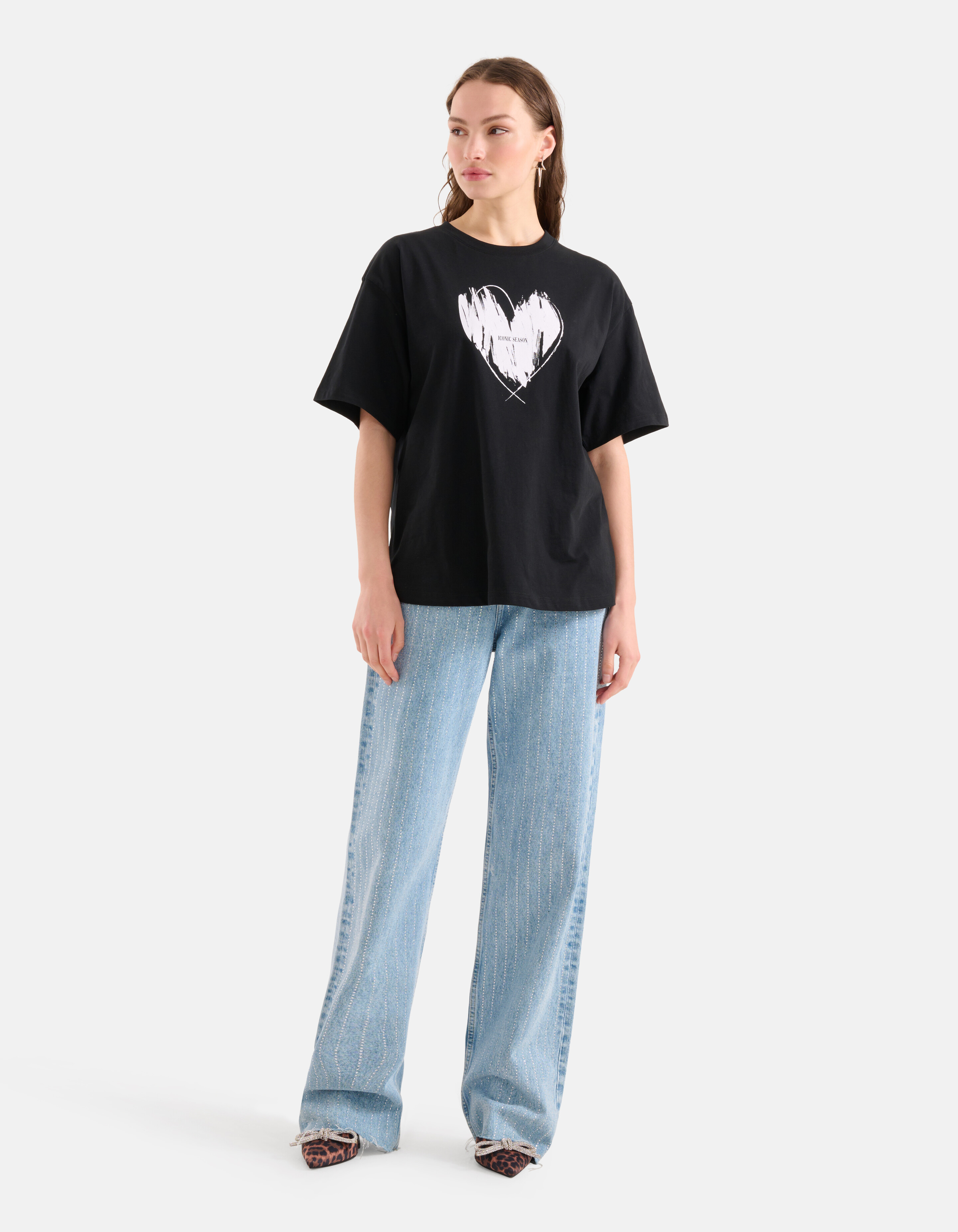 Artwork T-shirt Schwarz SHOEBY WOMEN