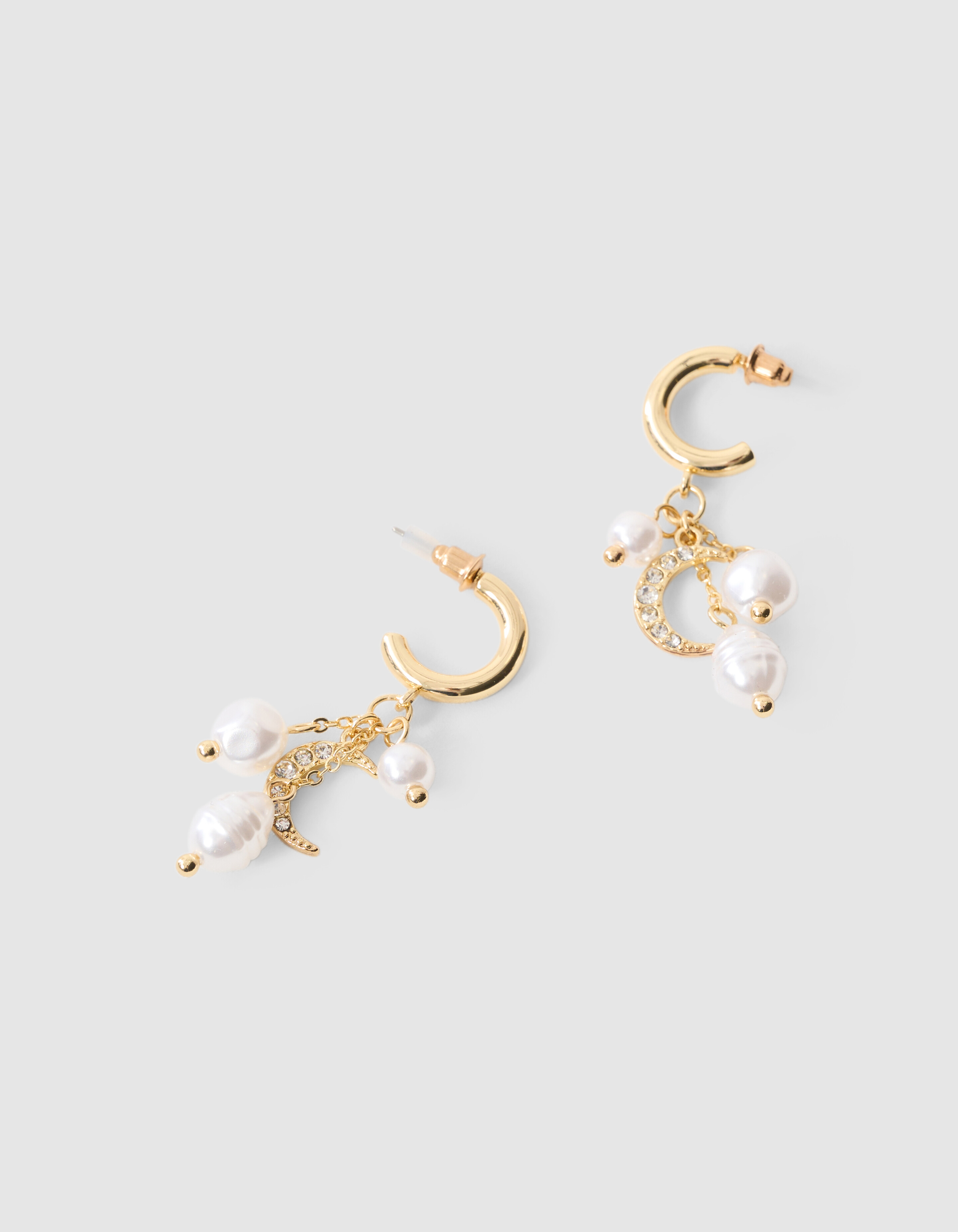 Perle/Mond Ohrringe Gold SHOEBY ACCESSOIRES