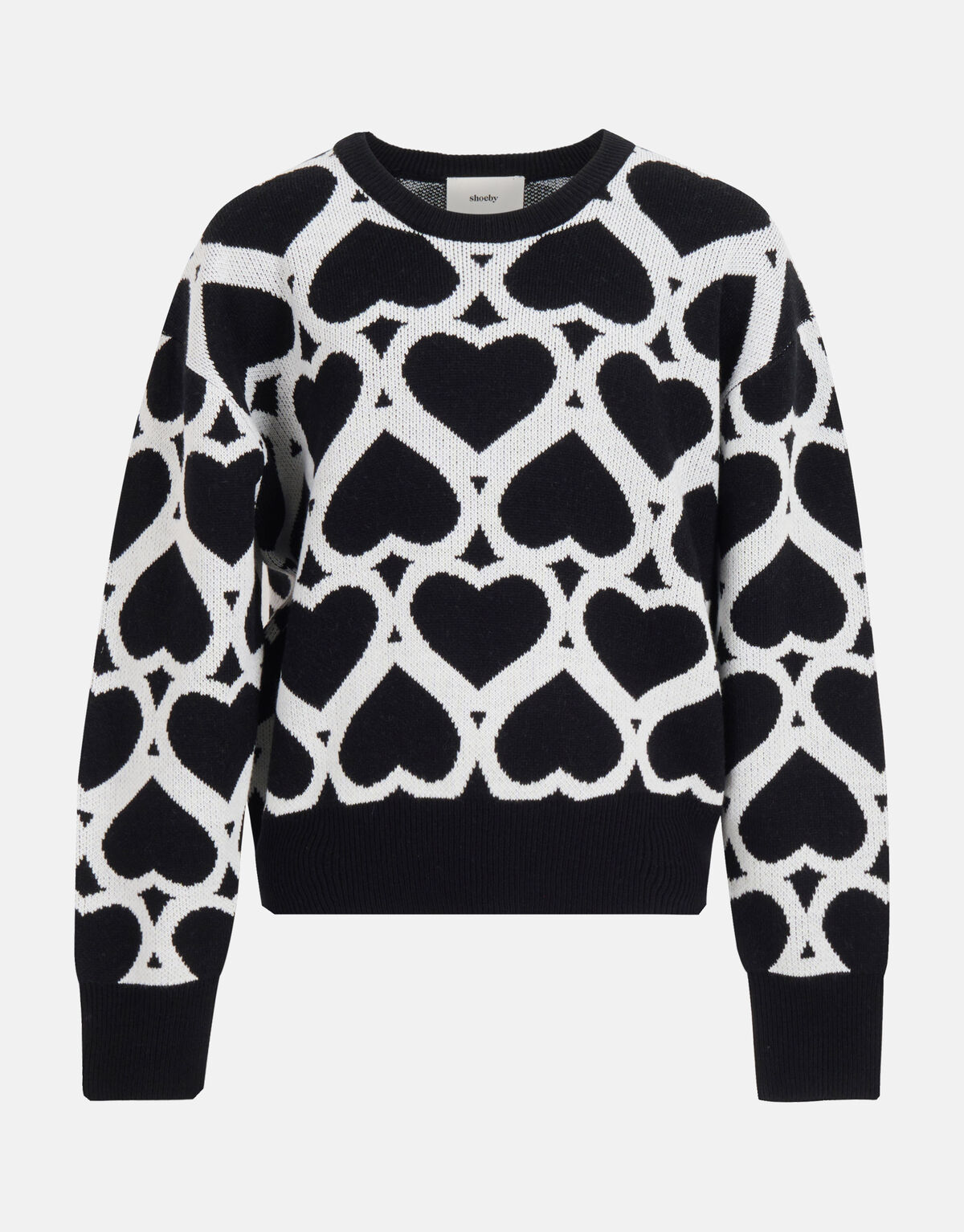 Bedruckter Jacquard-Pullover Schwarz SHOEBY GIRLS