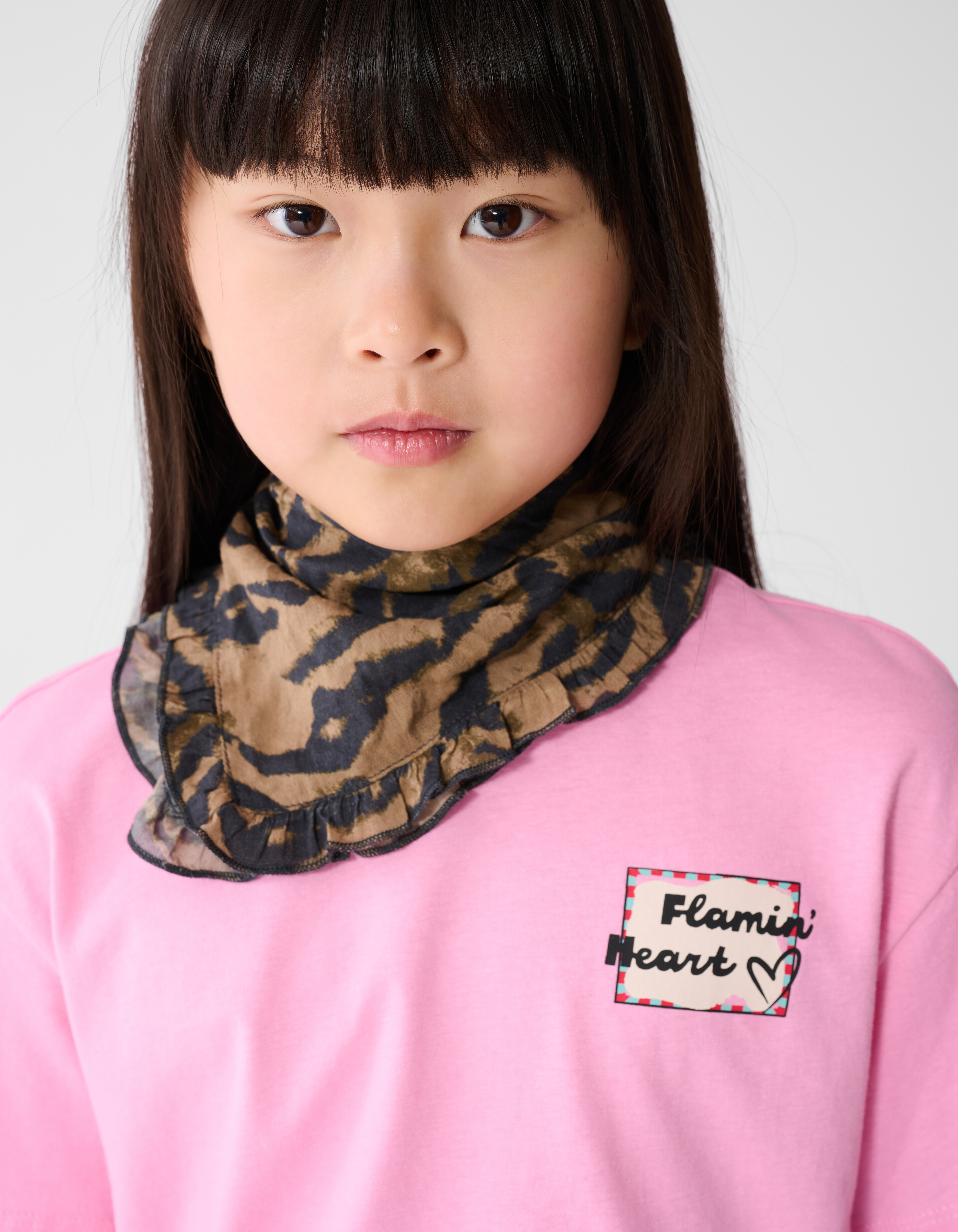 Flamin Heart Artwork T-Shirt Rosa SHOEBY GIRLS