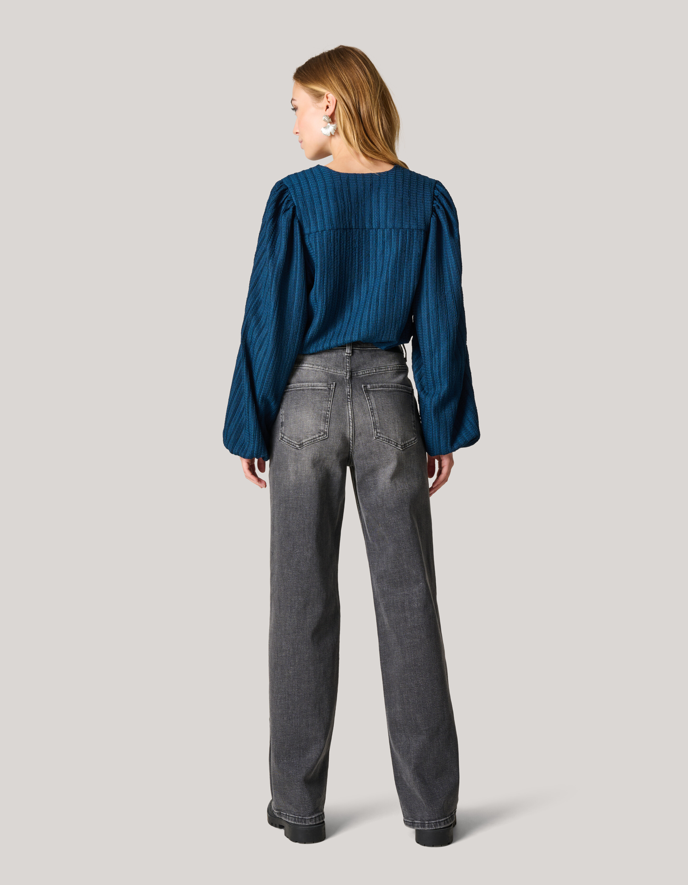 Crinkle Top Dunkelblau SHOEBY WOMEN