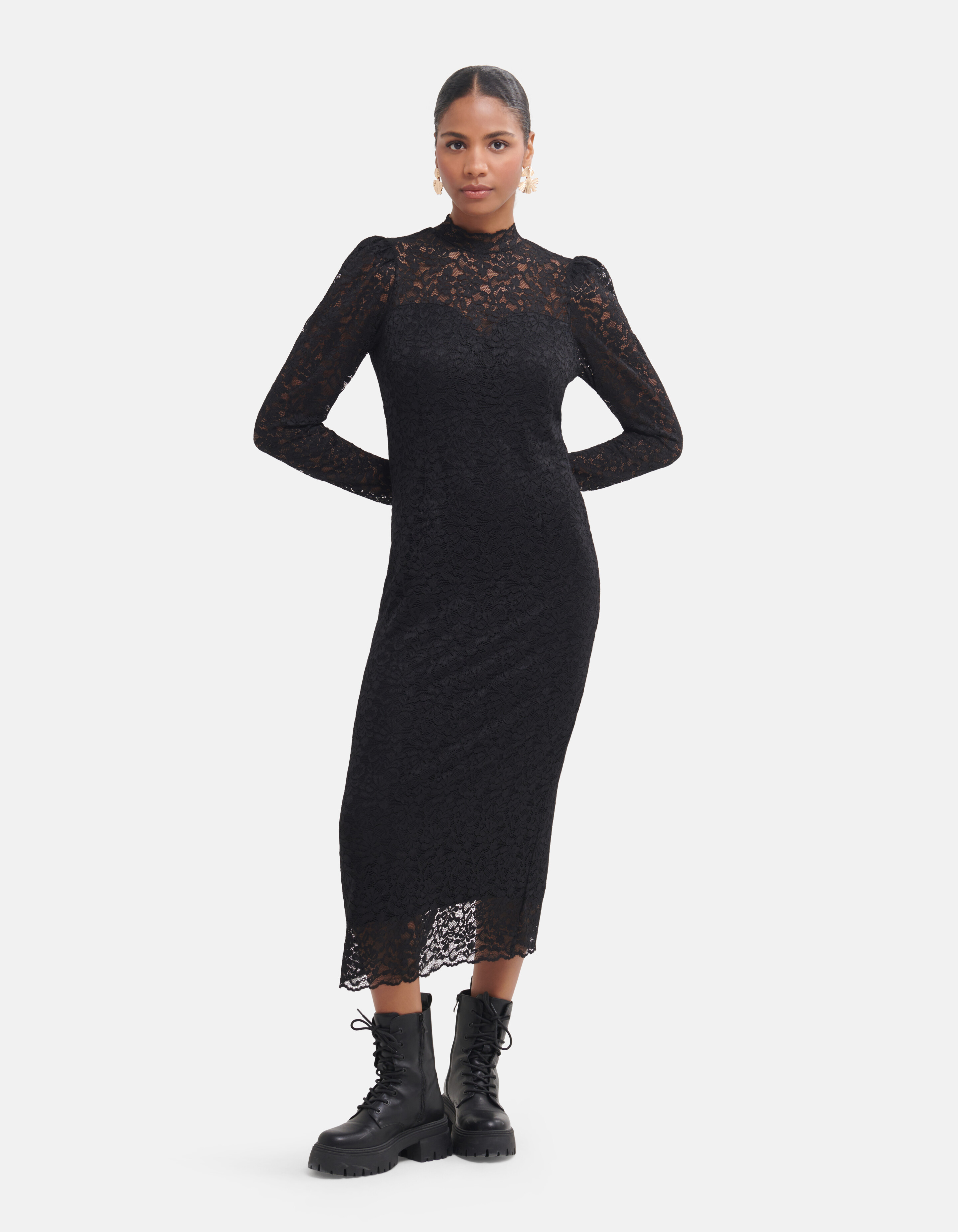 Maxikleid aus Spitze Schwarz von Fred SHOEBY WOMEN