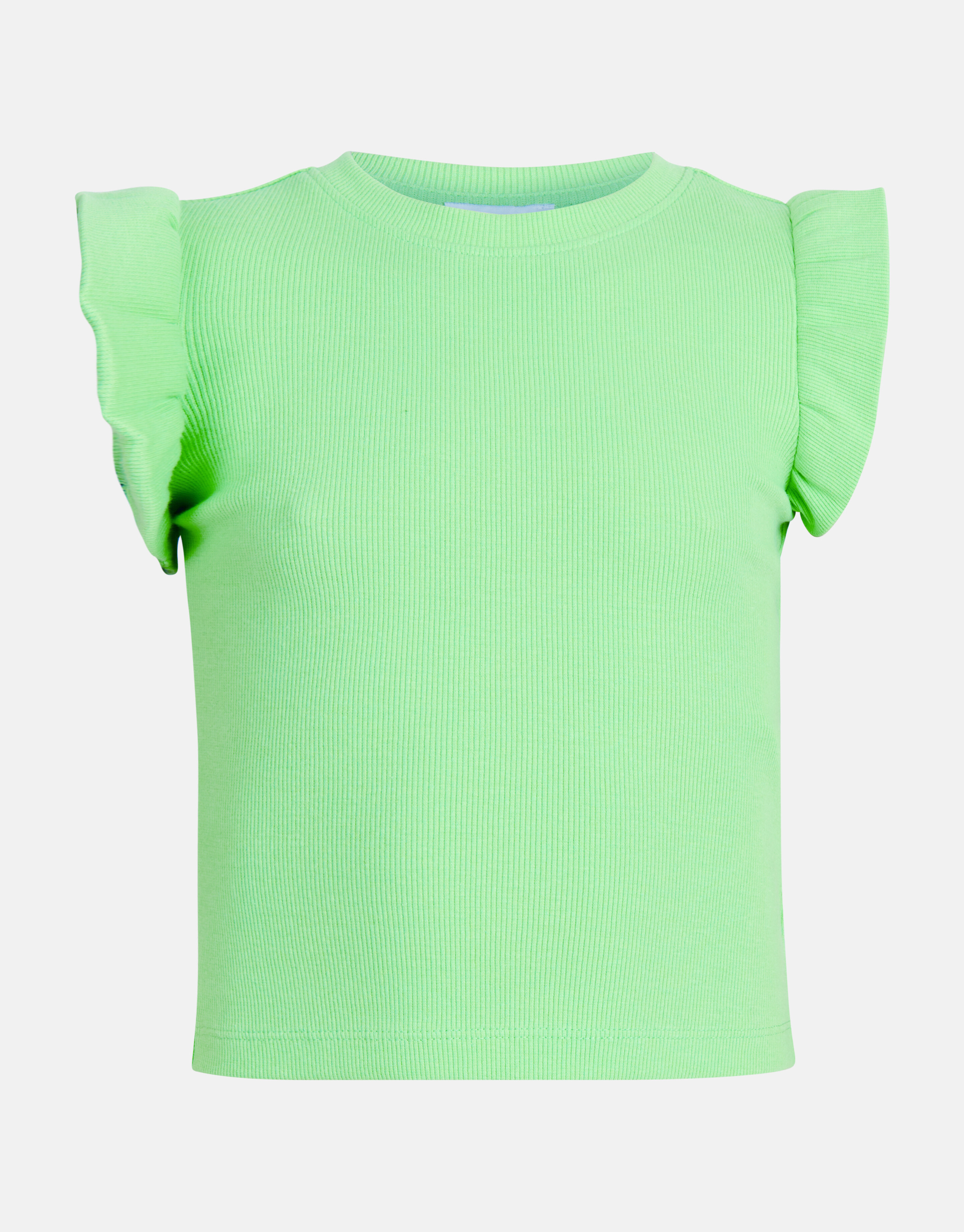 Ruffle Rib Top Grün SHOEBY GIRLS