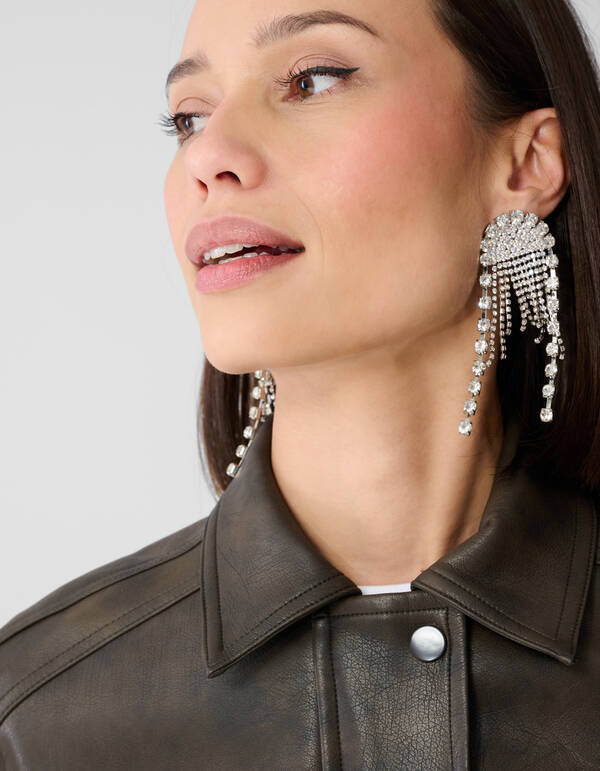 Washed Vegan Leder Bomberjacke Braun SHOEBY WOMEN