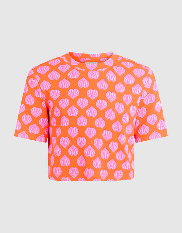 Muscheln Crop Top Orange SHOEBY GIRLS