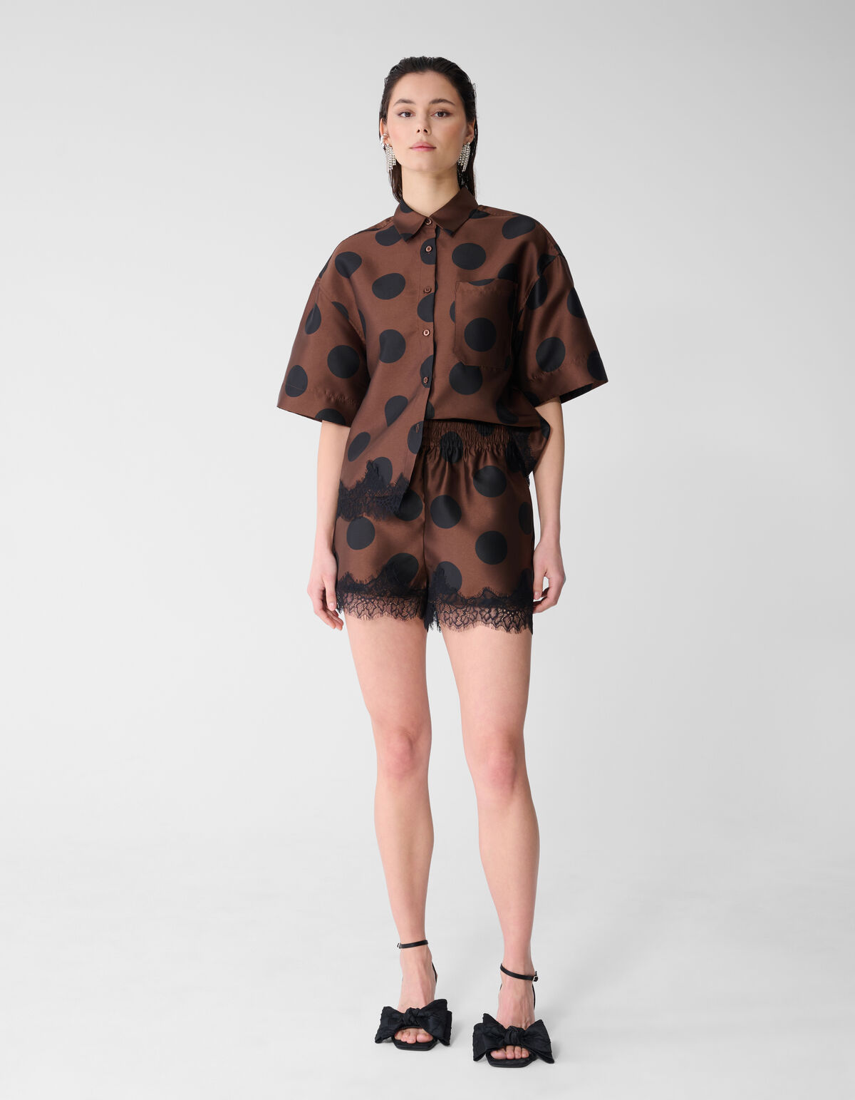 Kanten Polkadot Kurze Braun SHOEBY WOMEN