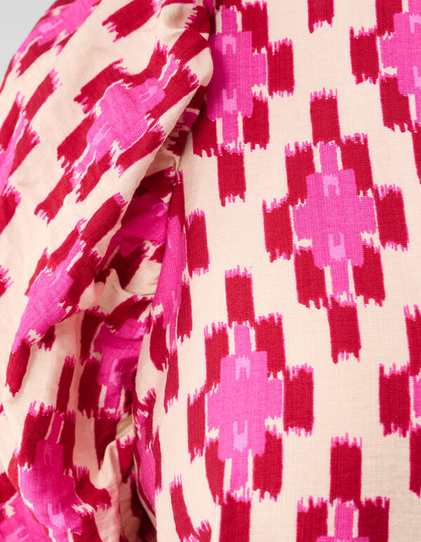 Bedruckte Puffy Mini Dress Pink SHOEBY WOMEN