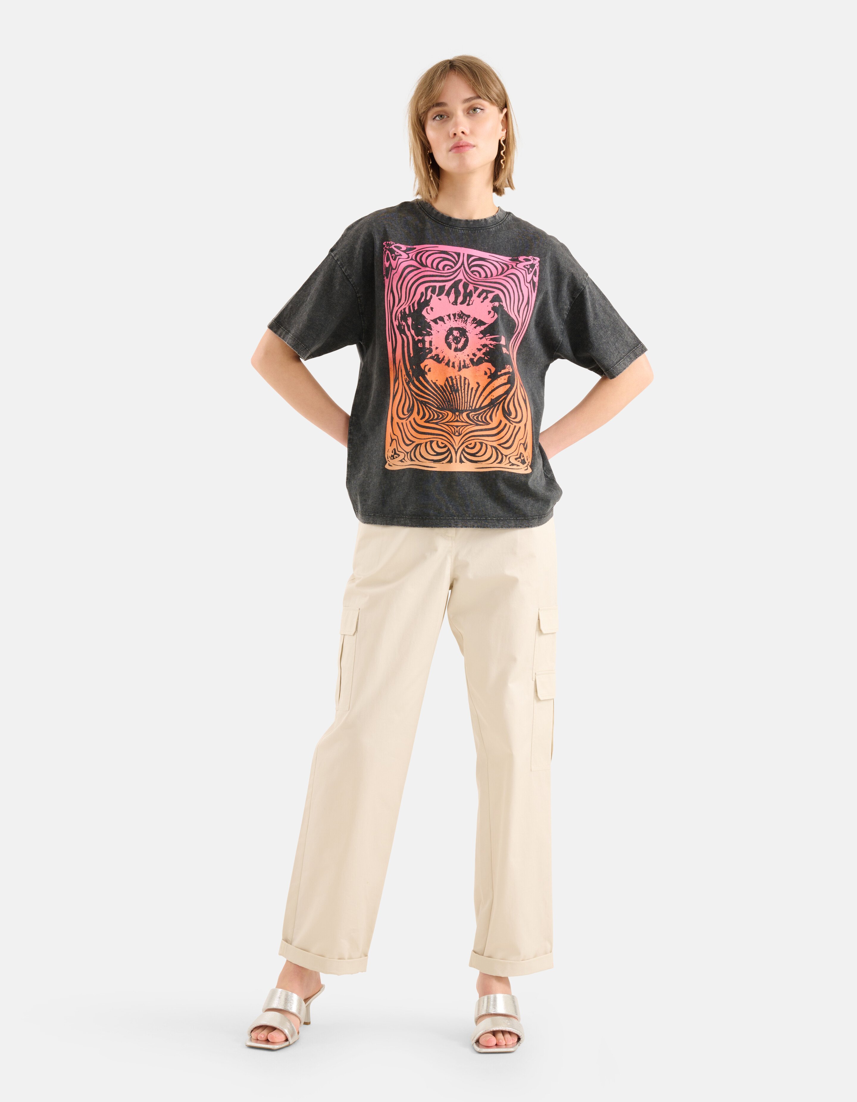 Artwork T-shirt Dunkelgrau SHOEBY WOMEN