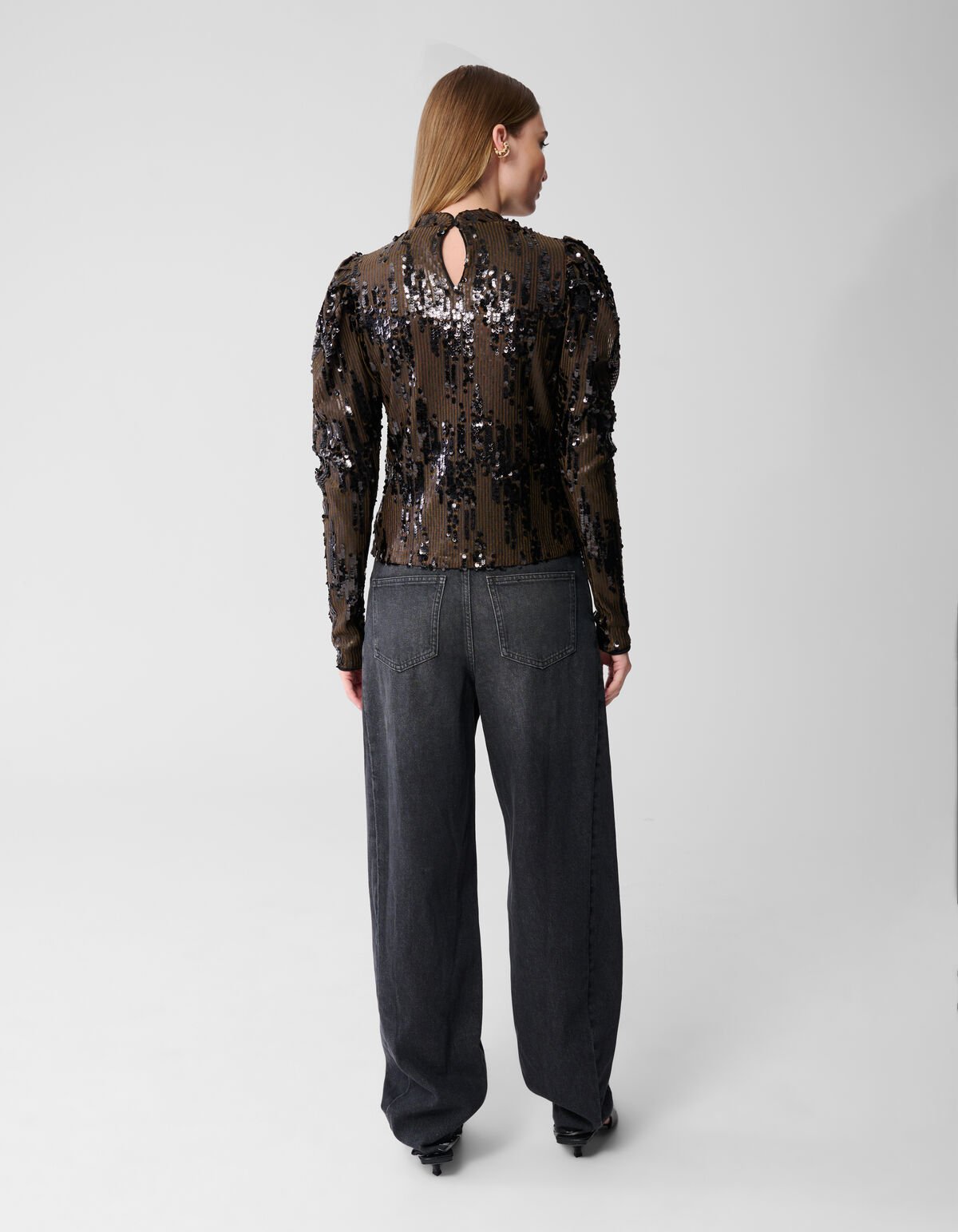 Paillettentop Khaki SHOEBY WOMEN