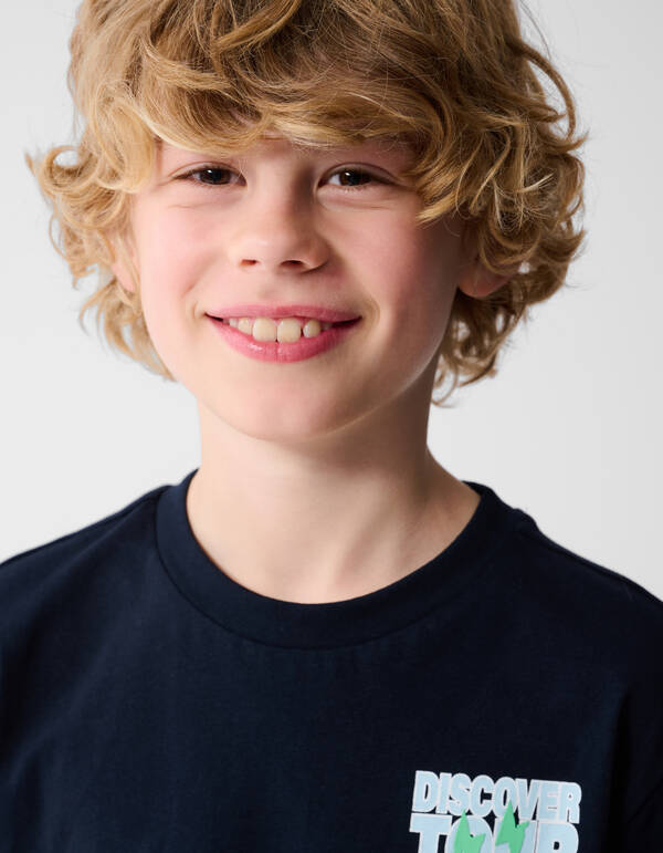 Tour Artwork T-shirt Dunkelblau SHOEBY BOYS