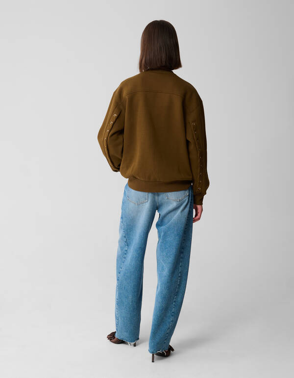 Pullover mit Schnürung in Khaki SHOEBY WOMEN