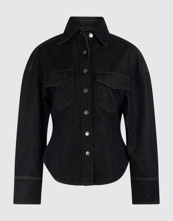 Sandelofen Denim Bluse Schwarz SHOEBY WOMEN