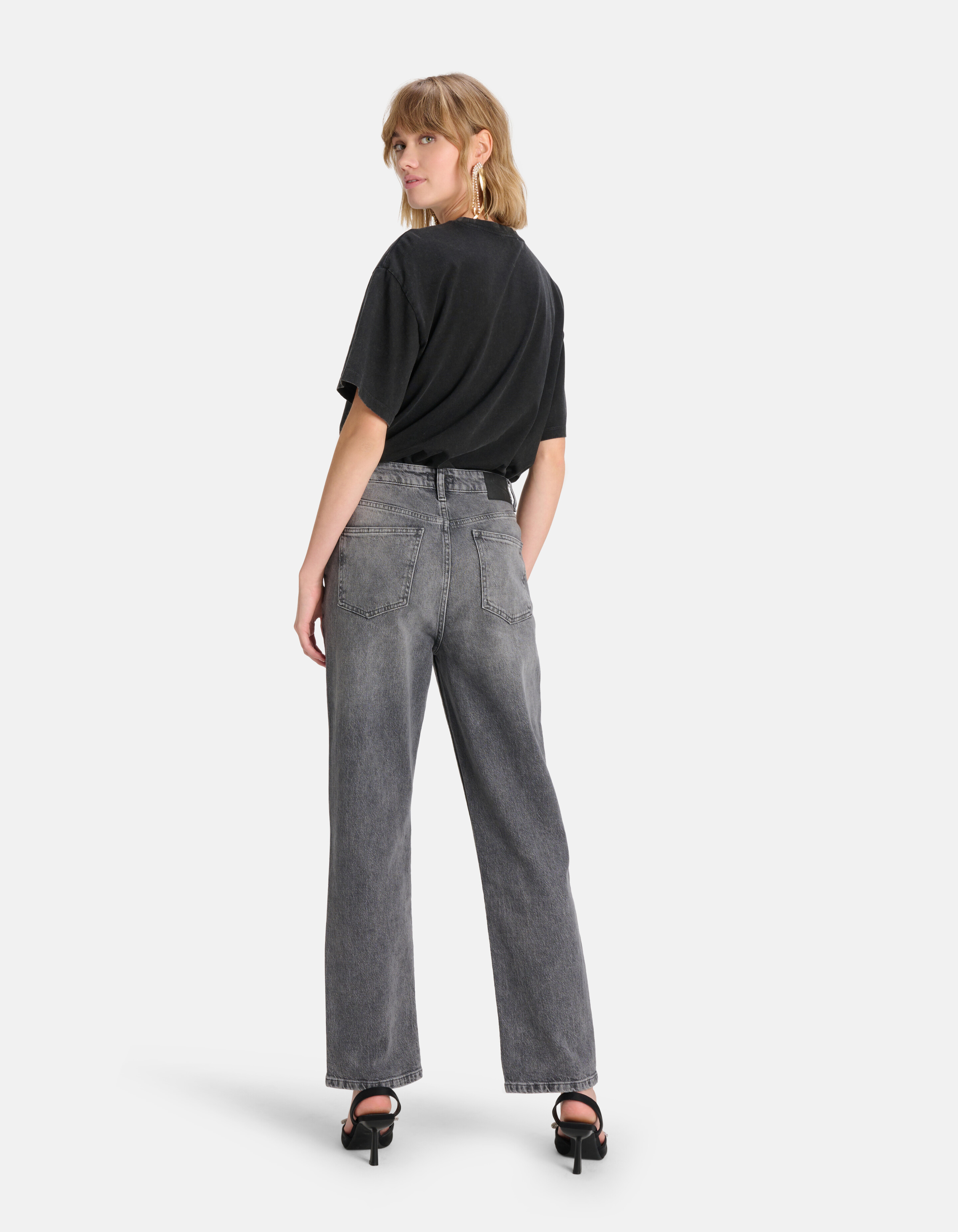 Bedrucktes T-shirt Dunkelgrau SHOEBY WOMEN