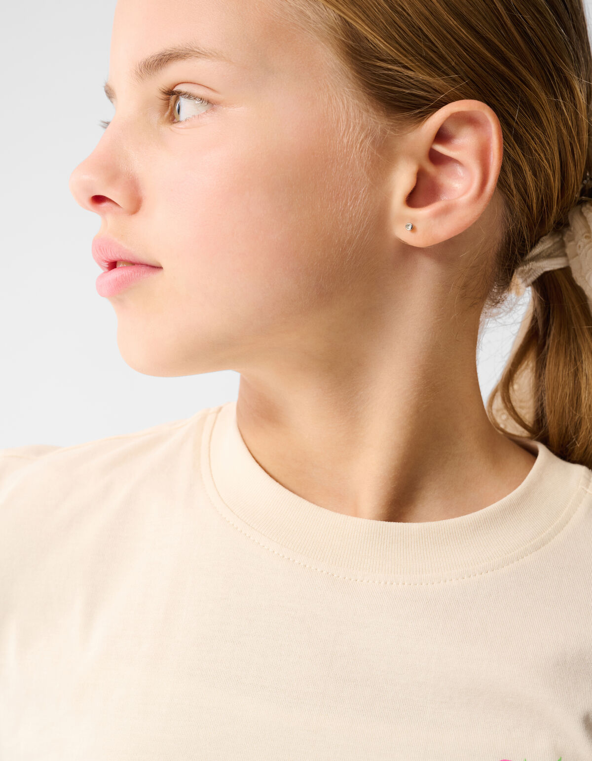 Soleil Artwork T-shirt Off White SHOEBY GIRLS