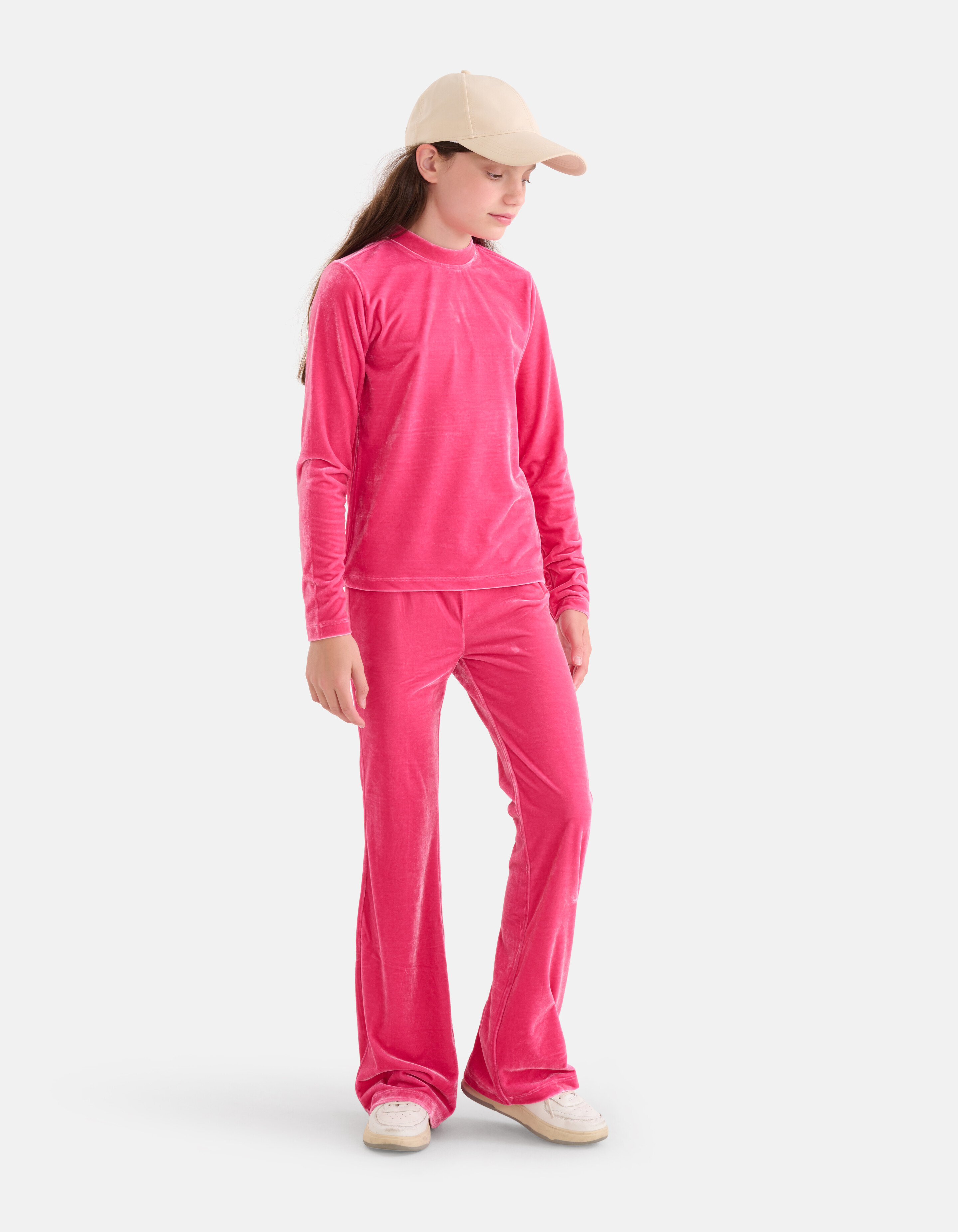 Schlaghose aus Samt Rosa SHOEBY GIRLS