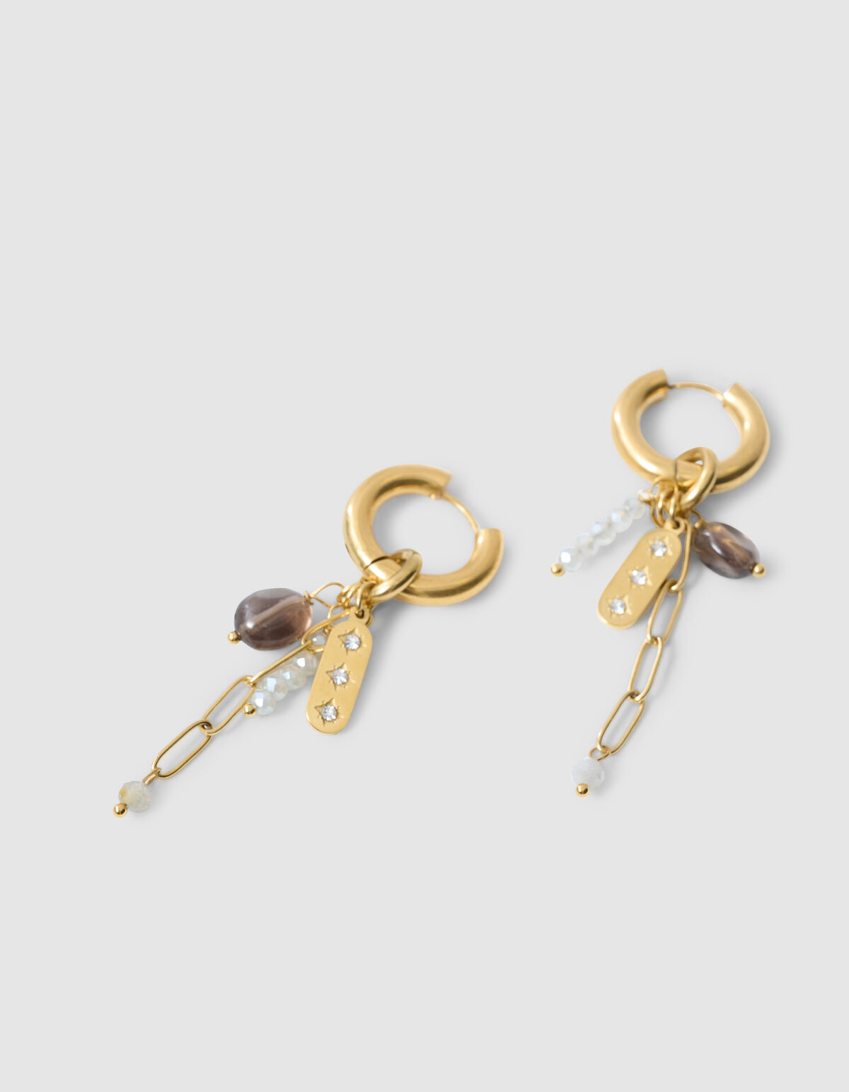 Charm Hoops Ohrringe Gold SHOEBY ACCESSOIRES