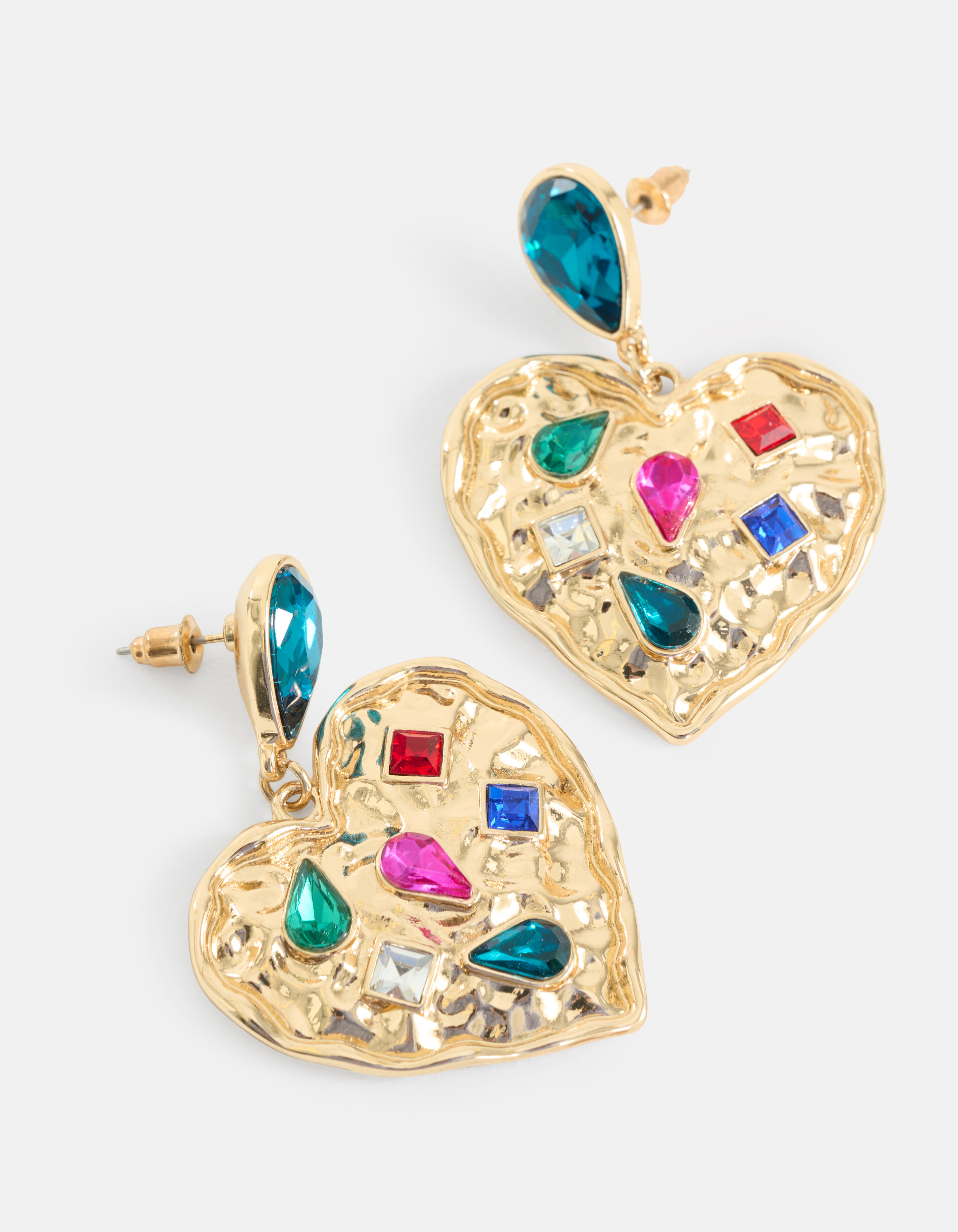 Strass Herz Ohrringe Gold By Lizzy SHOEBY ACCESSOIRES