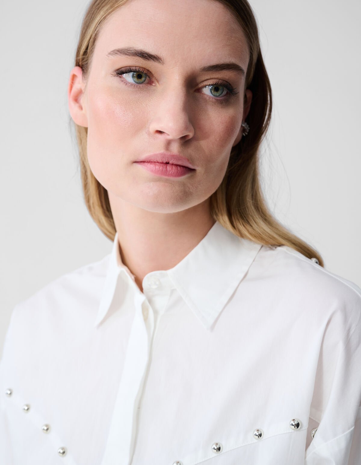 Bluse aus Popeline mit Nieten SHOEBY WOMEN