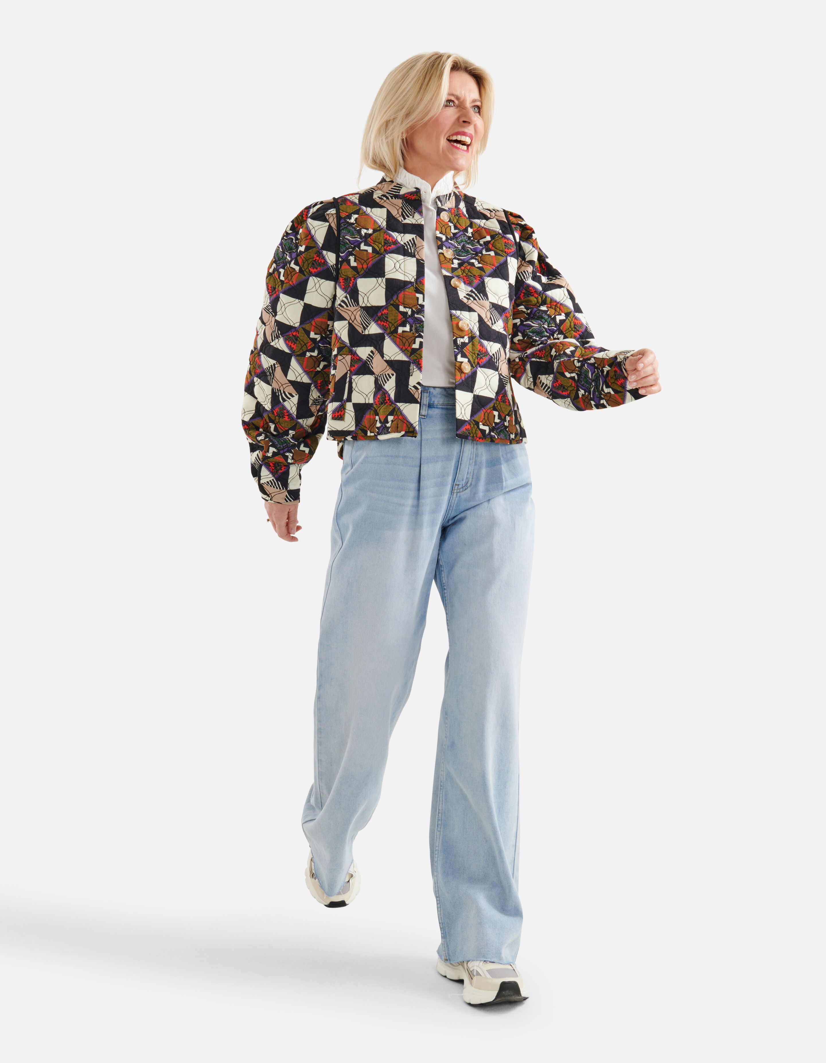 Gesteppte Stickerei-Jacke Off White von Lonneke SHOEBY WOMEN