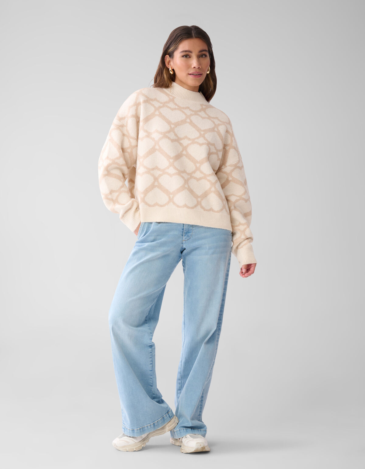 Pullover mit Herzmotiv Off White von Furmey SHOEBY WOMEN