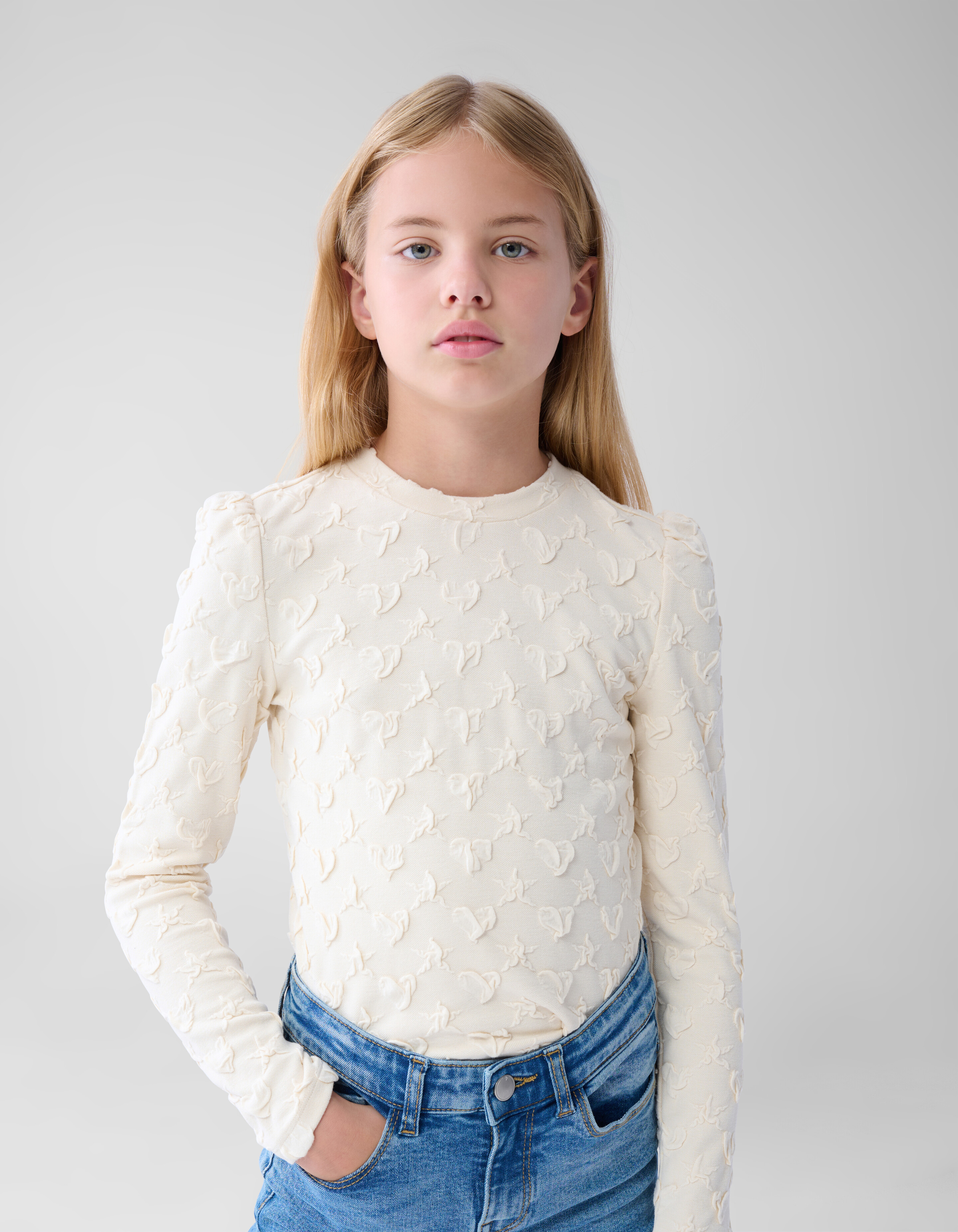 Strukturiertes Oberteil Off White SHOEBY GIRLS