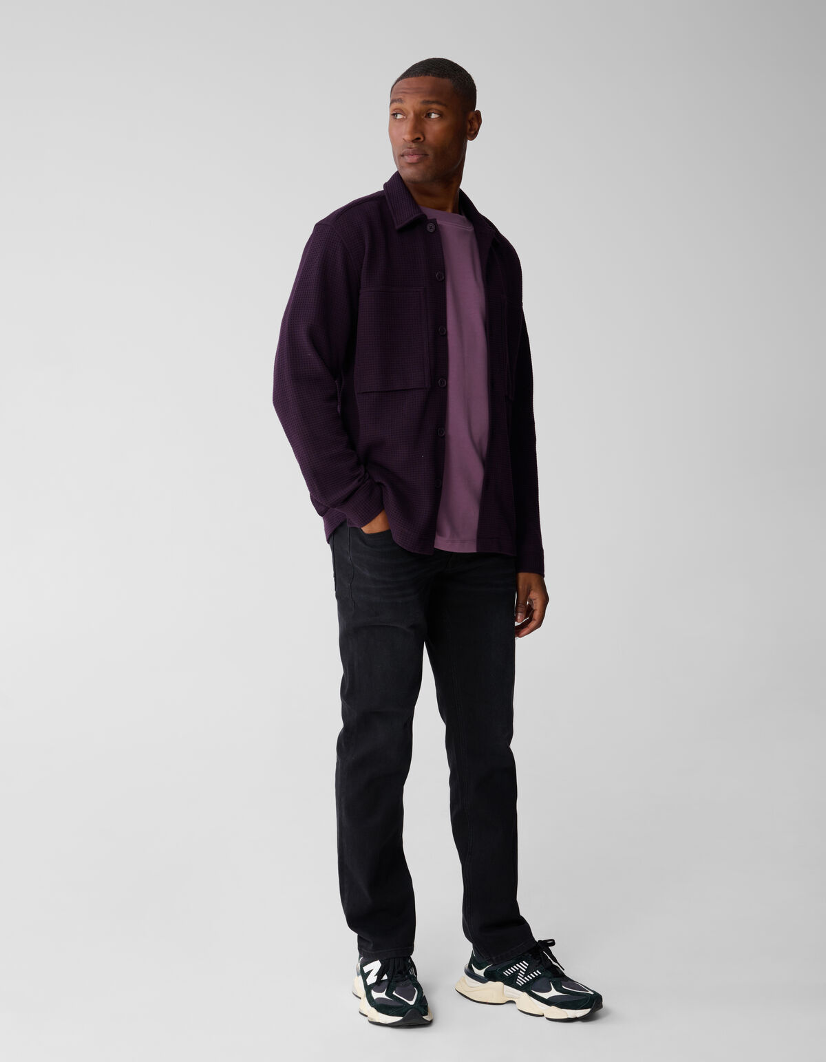 Waffle Overshirt Dunkelrot SHOEBY MEN