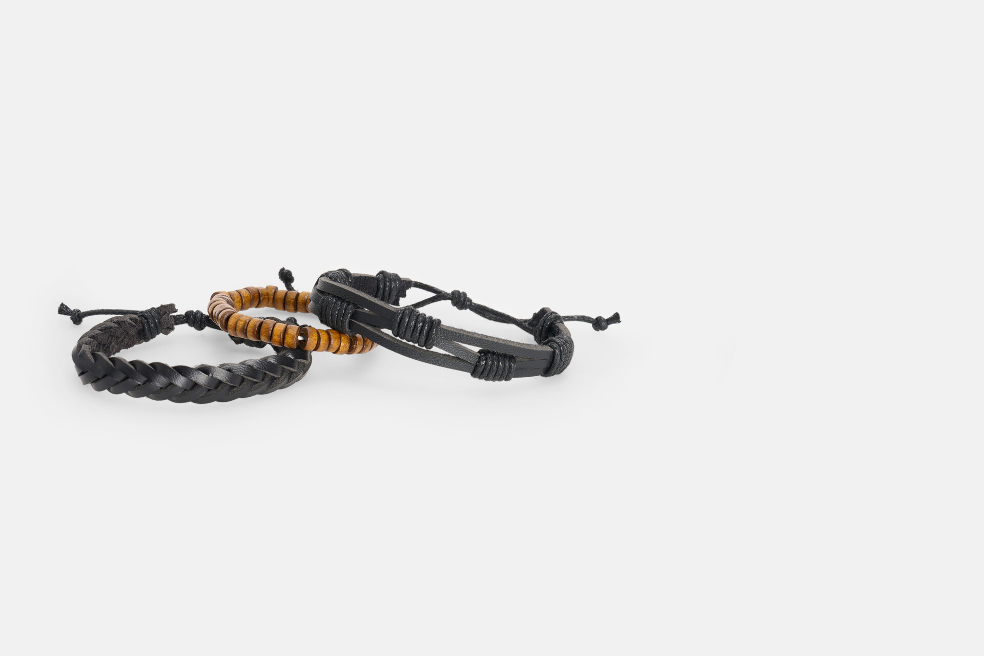 Armbänder Set Schwarz SHOEBY ACCESSOIRES