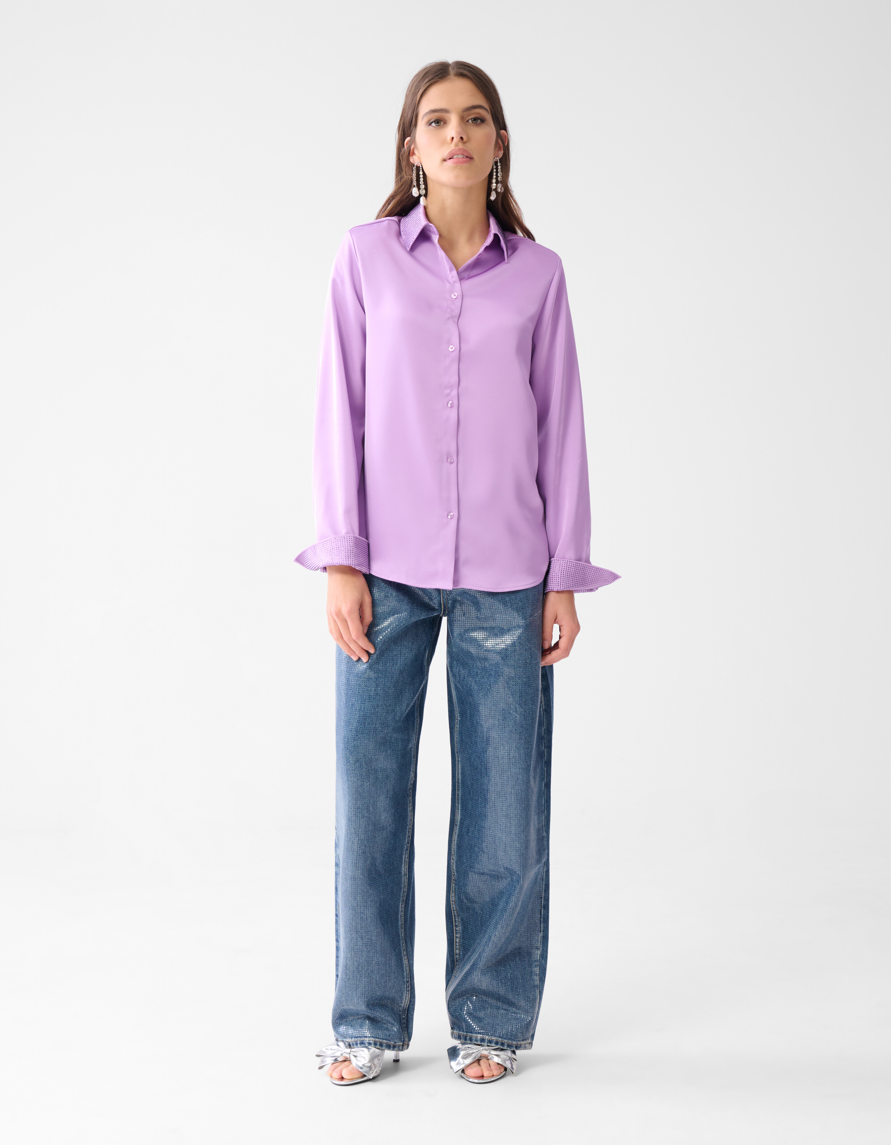 Satinbluse Hellviolett By Lizzy SHOEBY WOMEN