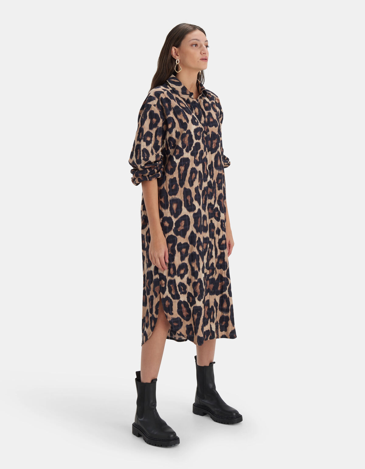 Leopard Langes Kleid EKSEPT